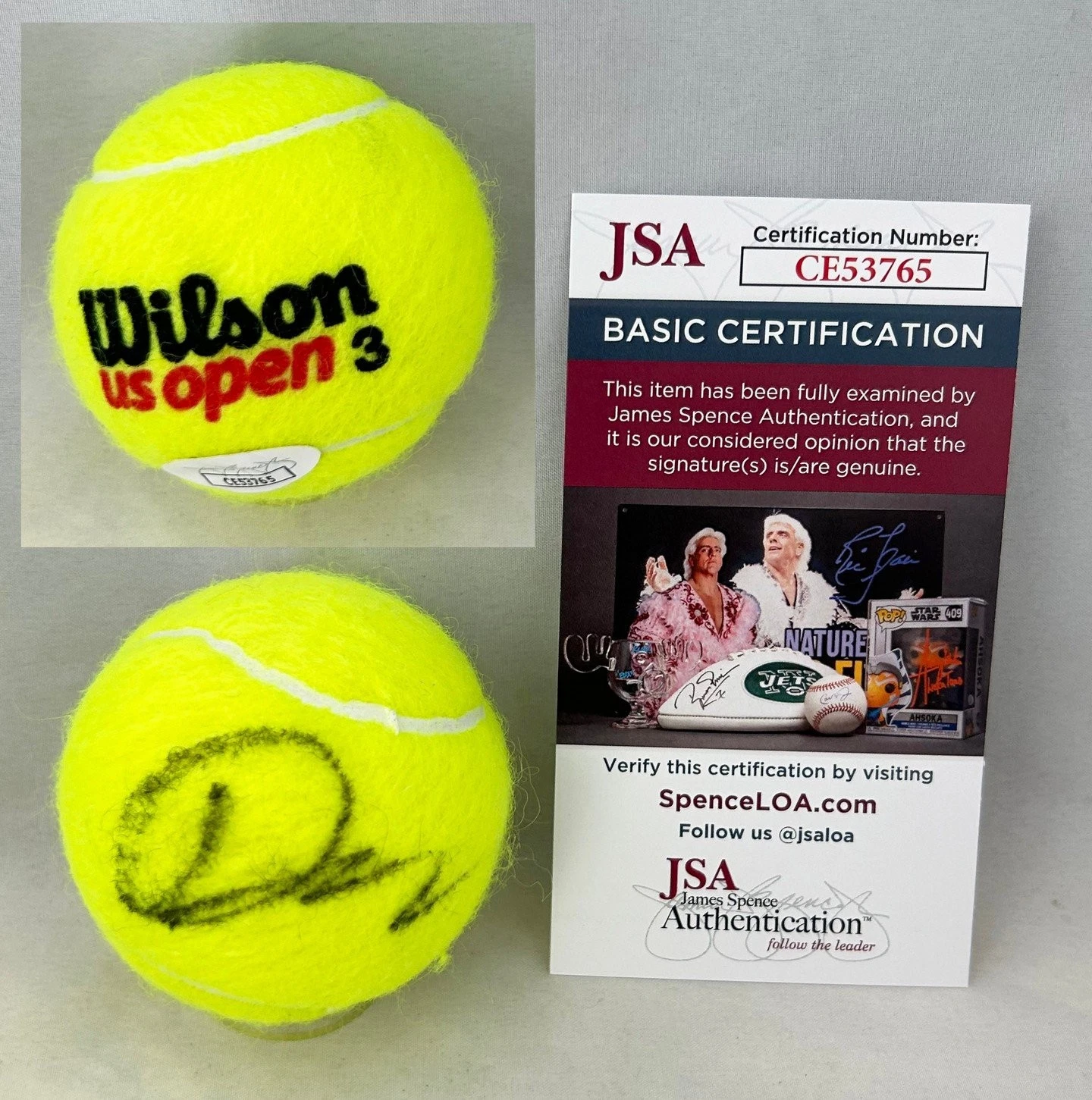 Jack Draper Signed Tennis Ball US Open JSA COA