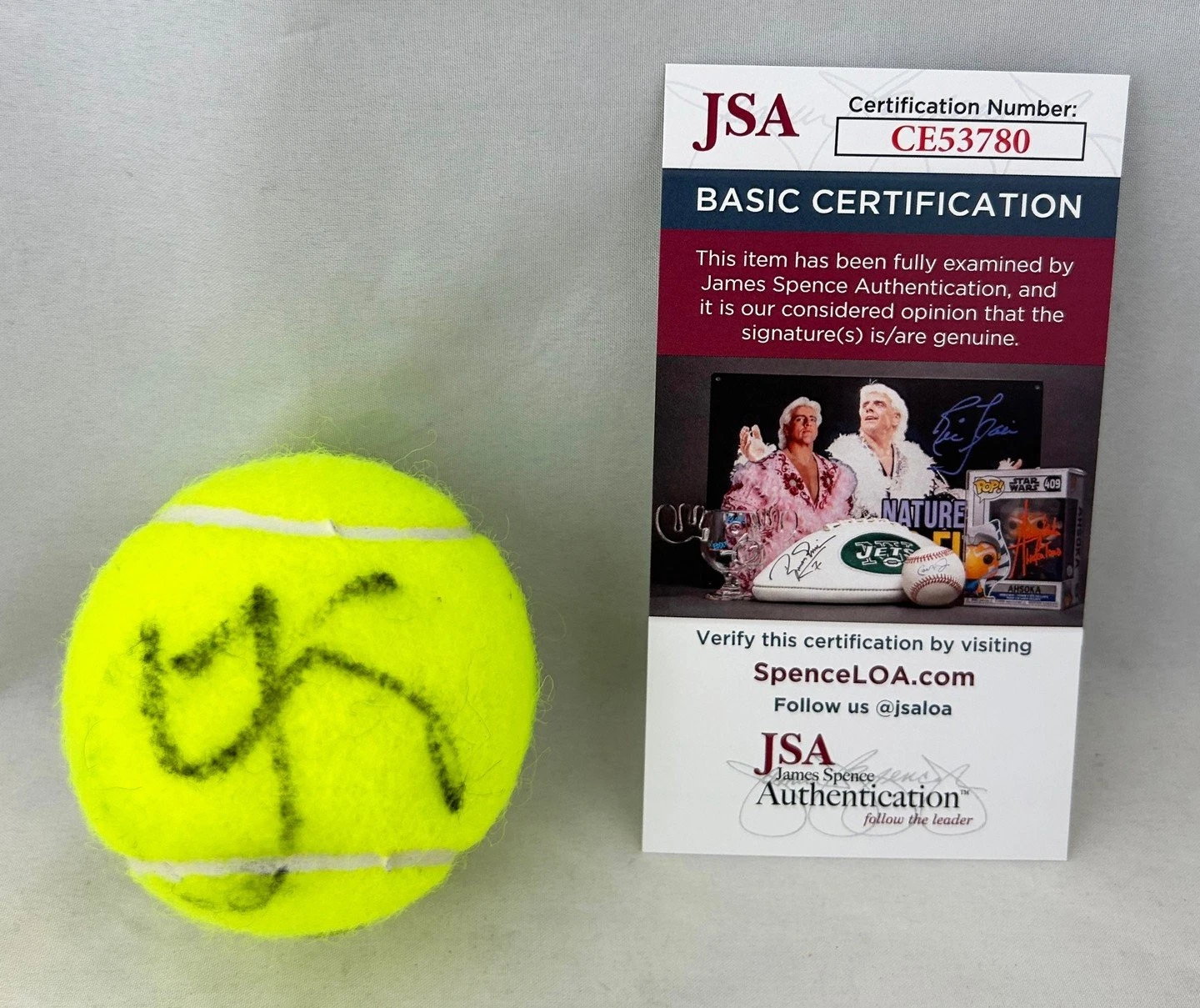 Taylor Fritz Signed Tennis Ball JSA 2 COA