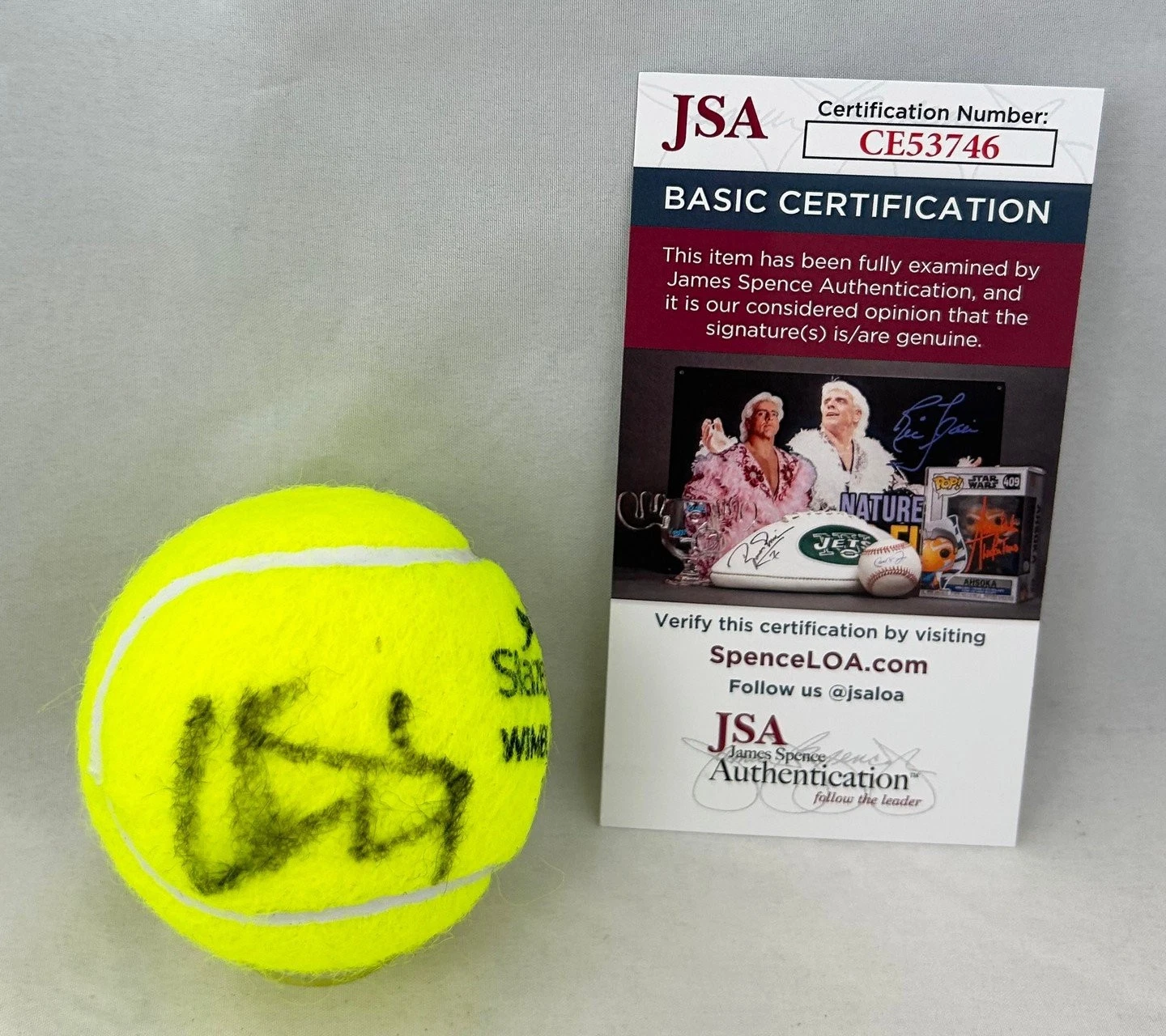 Conchita Martinez Signed Tennis Ball Wimbledon JSA 1 COA