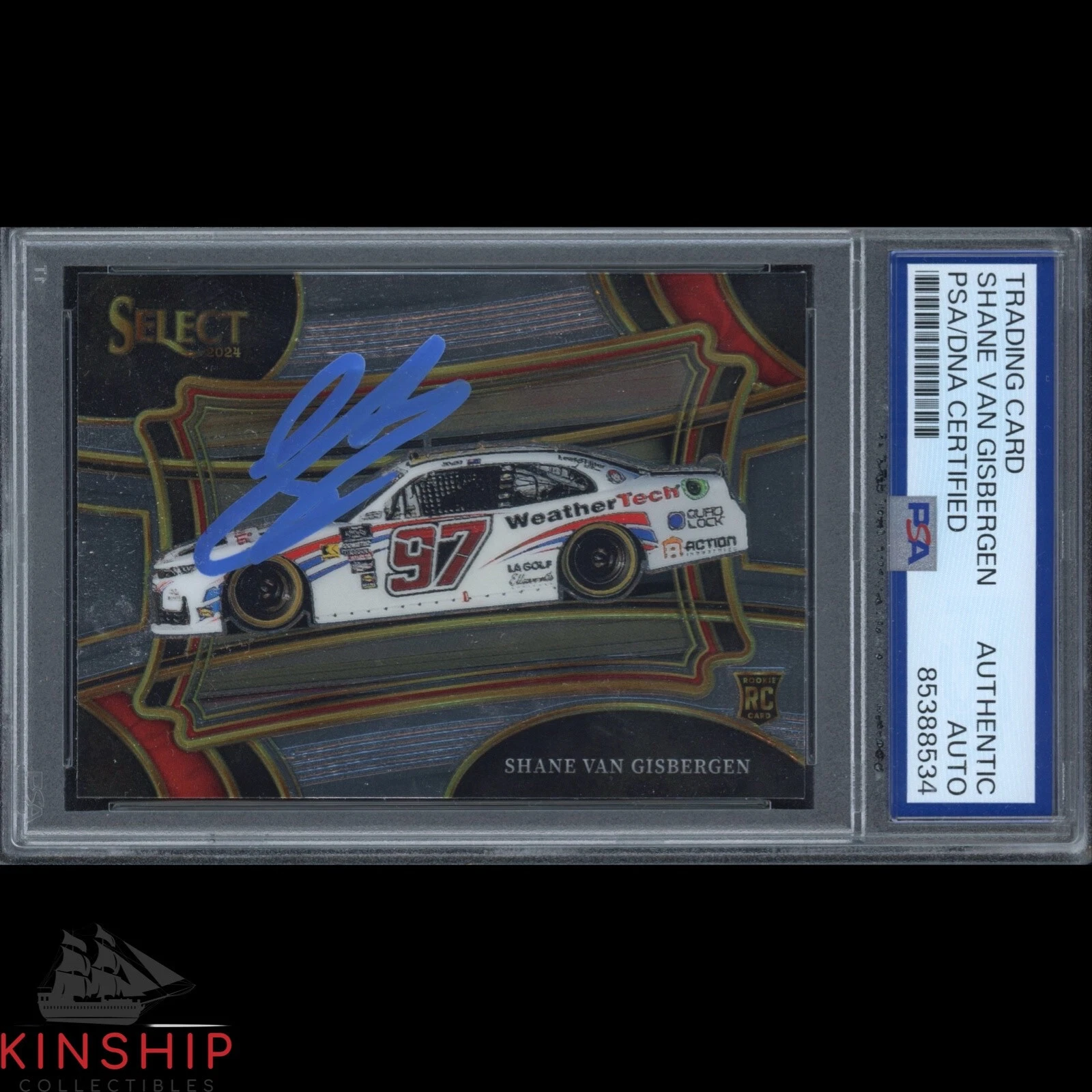 SHANE VAN GISBERGEN SIGNED 2024 PANINI SELECT CARD PSA DNA SLABBED AUTO C4058 COLLECTIBLE MEMORABILIA