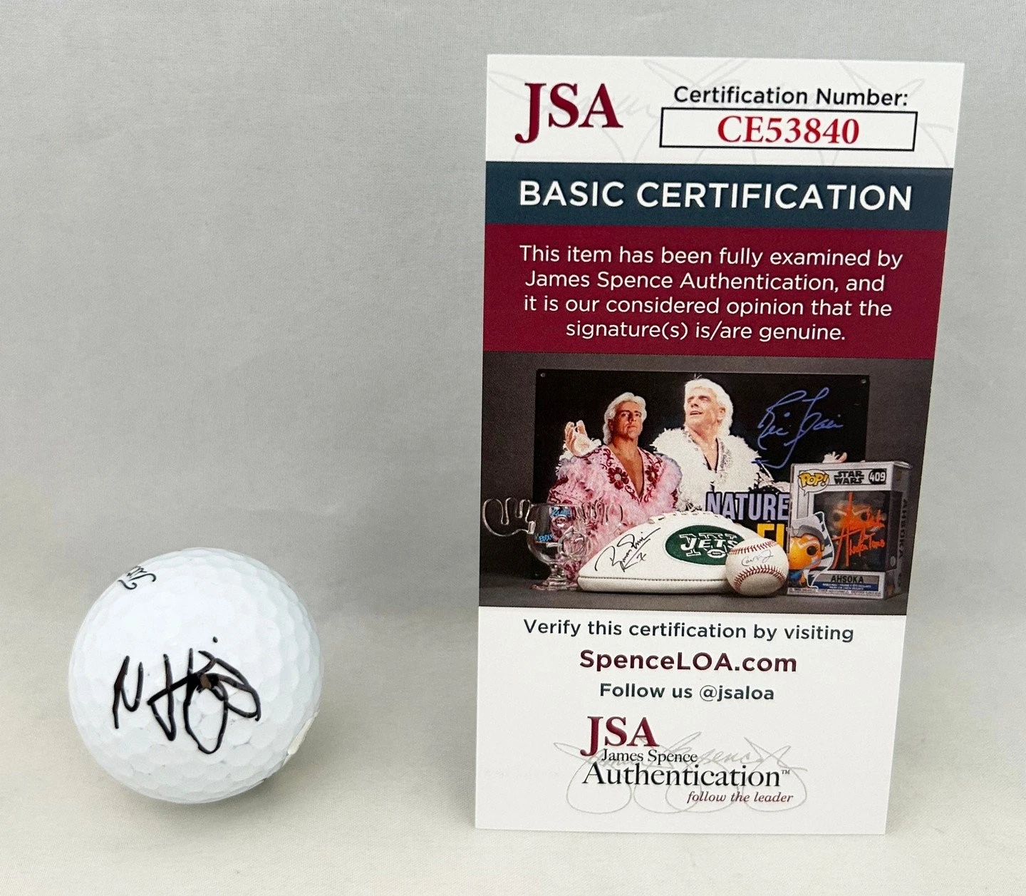 Nicolai Hojgaard Signed Golf Ball JSA COA