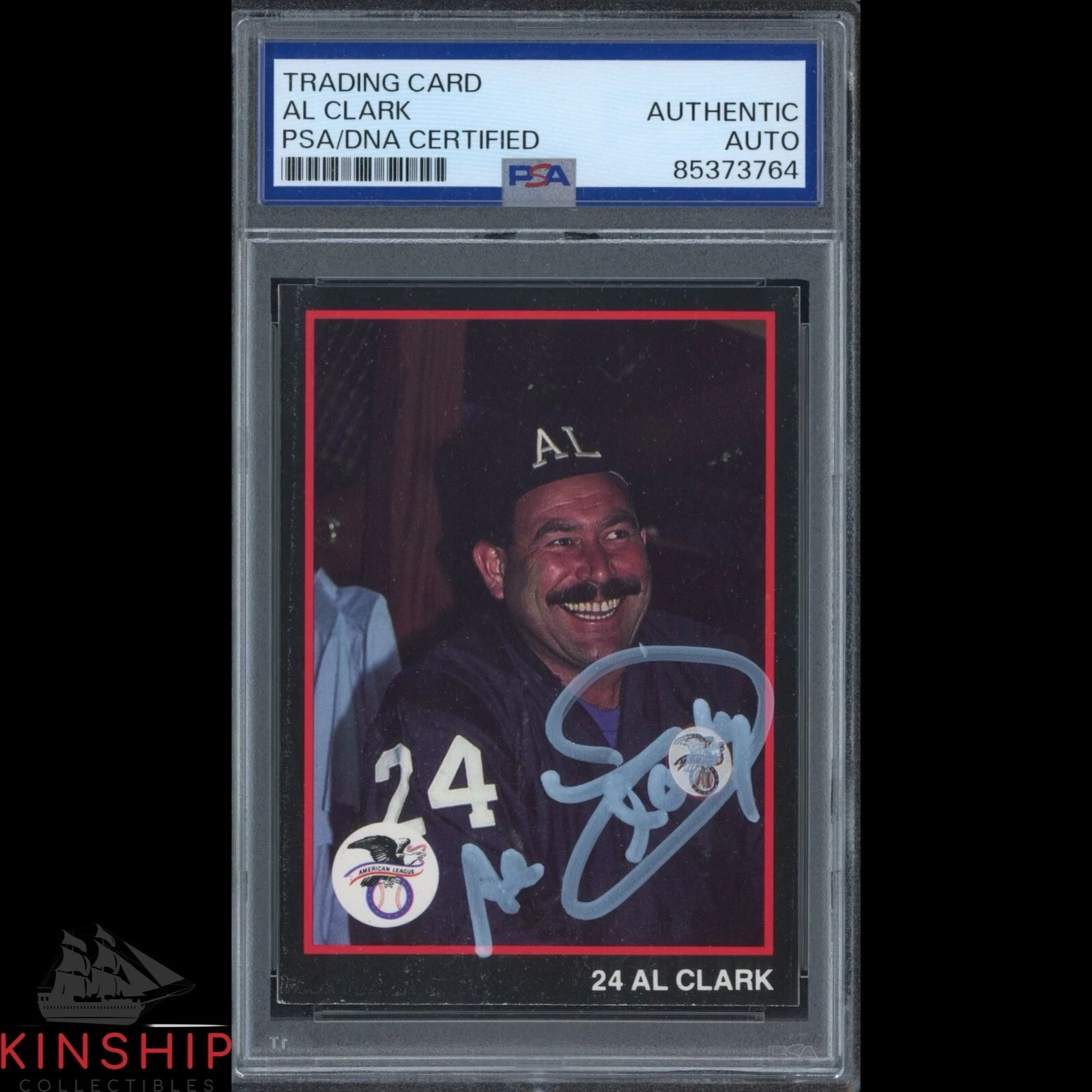 Al Clark signed 1988 T&M Umpire Trading Card PSA DNA Slabbed Auto C4084