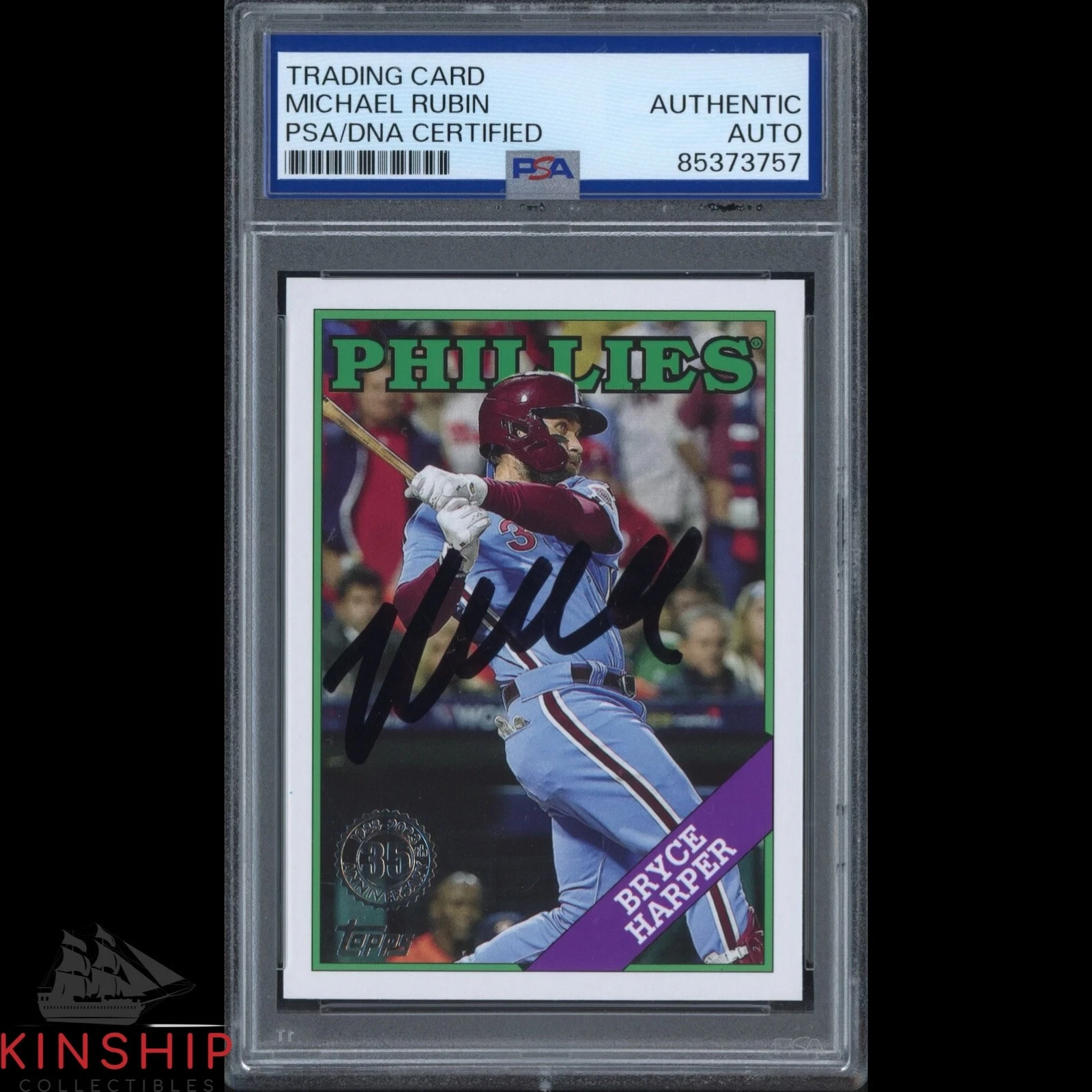 Michael Rubin signed Topps Trading Card PSA DNA Slabbed Fanatics CEO Auto C4081