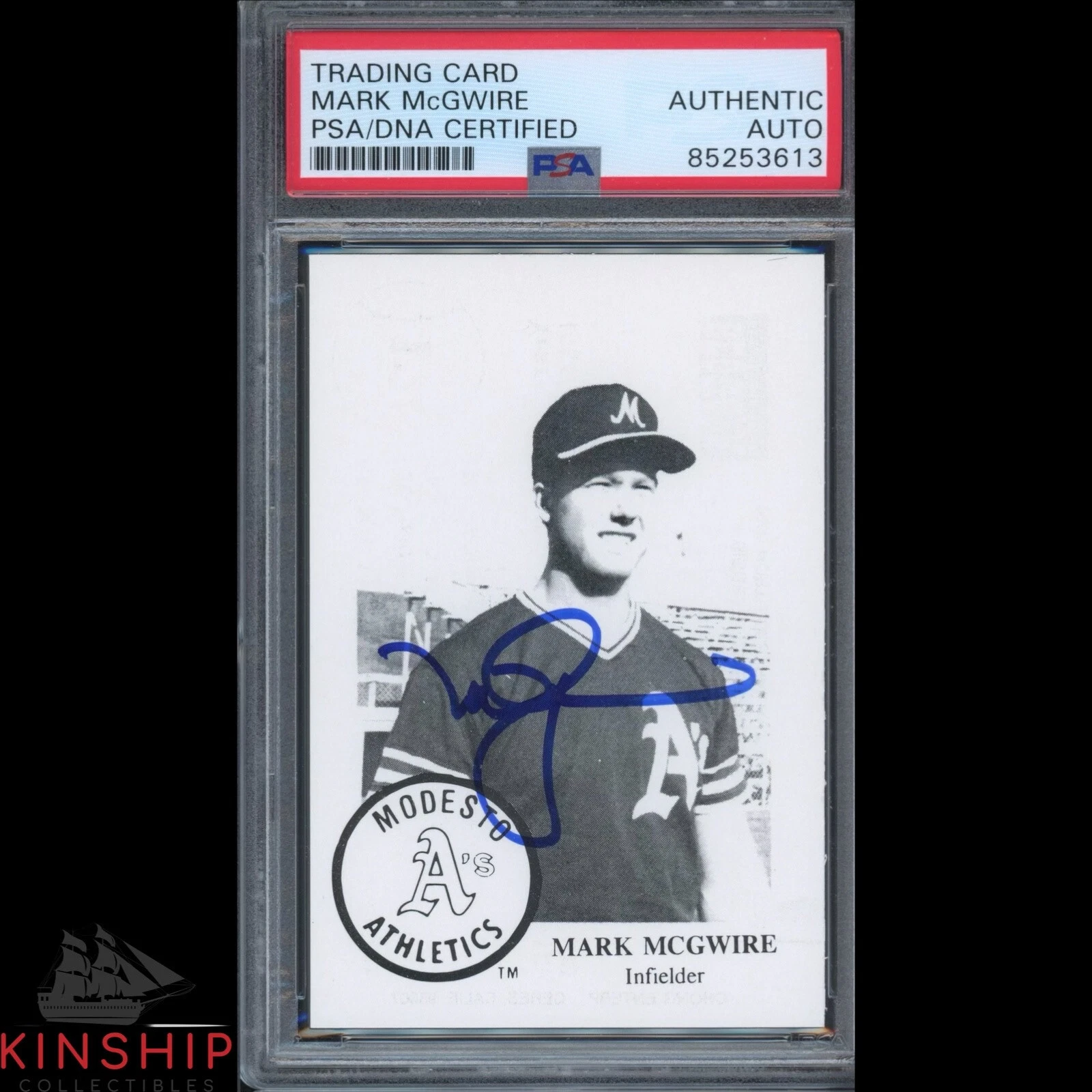 Mark McGwire signed 1985 Chong Modesto Rookie Card PSA DNA Slabbed Auto C4086