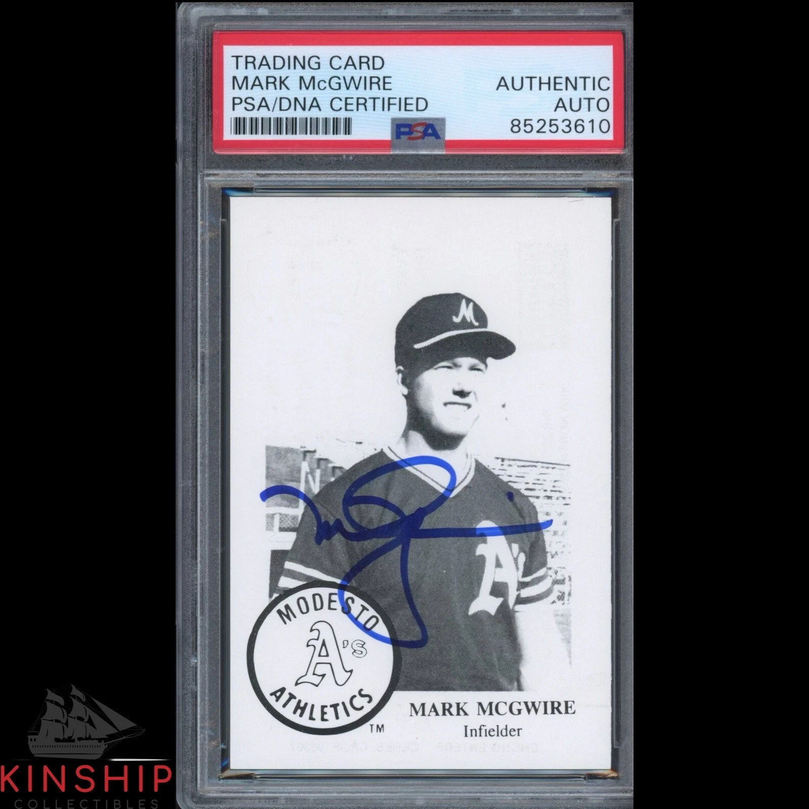 Mark McGwire signed 1985 Chong Modesto Rookie Card PSA DNA Slabbed Auto C4085