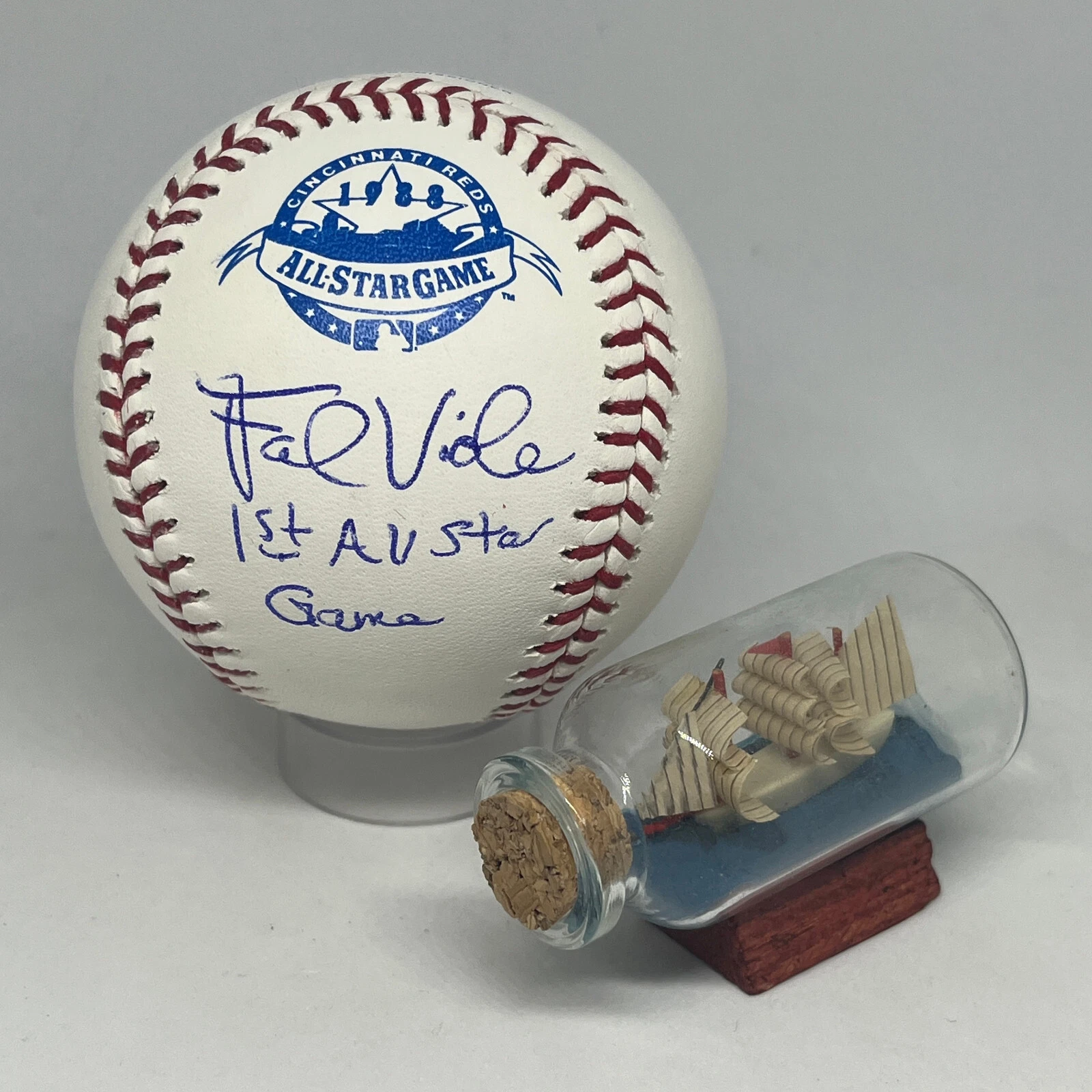 Frank Viola signed Rawlings 1988 All Star Game Logo Baseball JSA Inscribed A3734