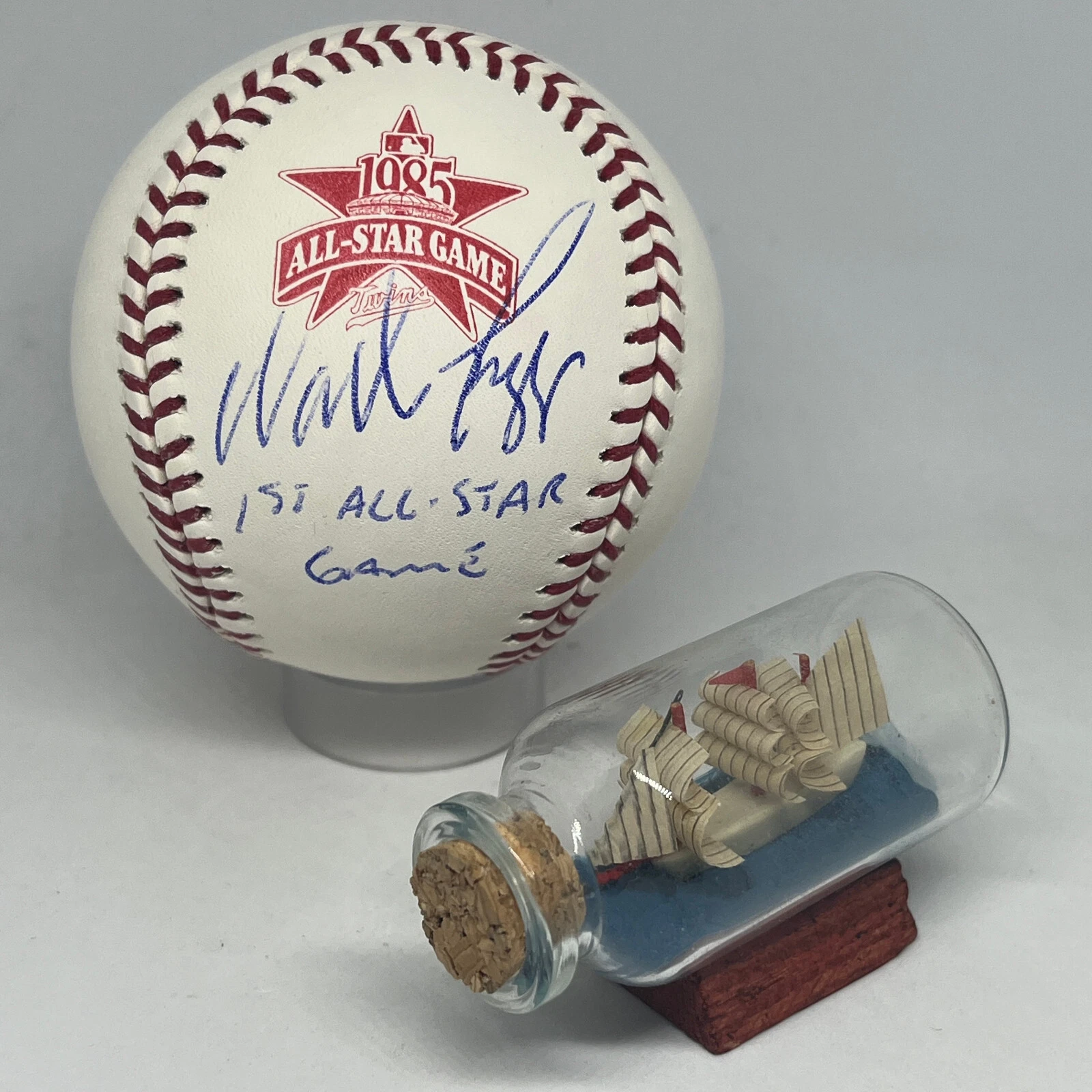 Wade Boggs signed Rawlings 1985 All Star Game Logo Baseball JSA COA HOF A3729