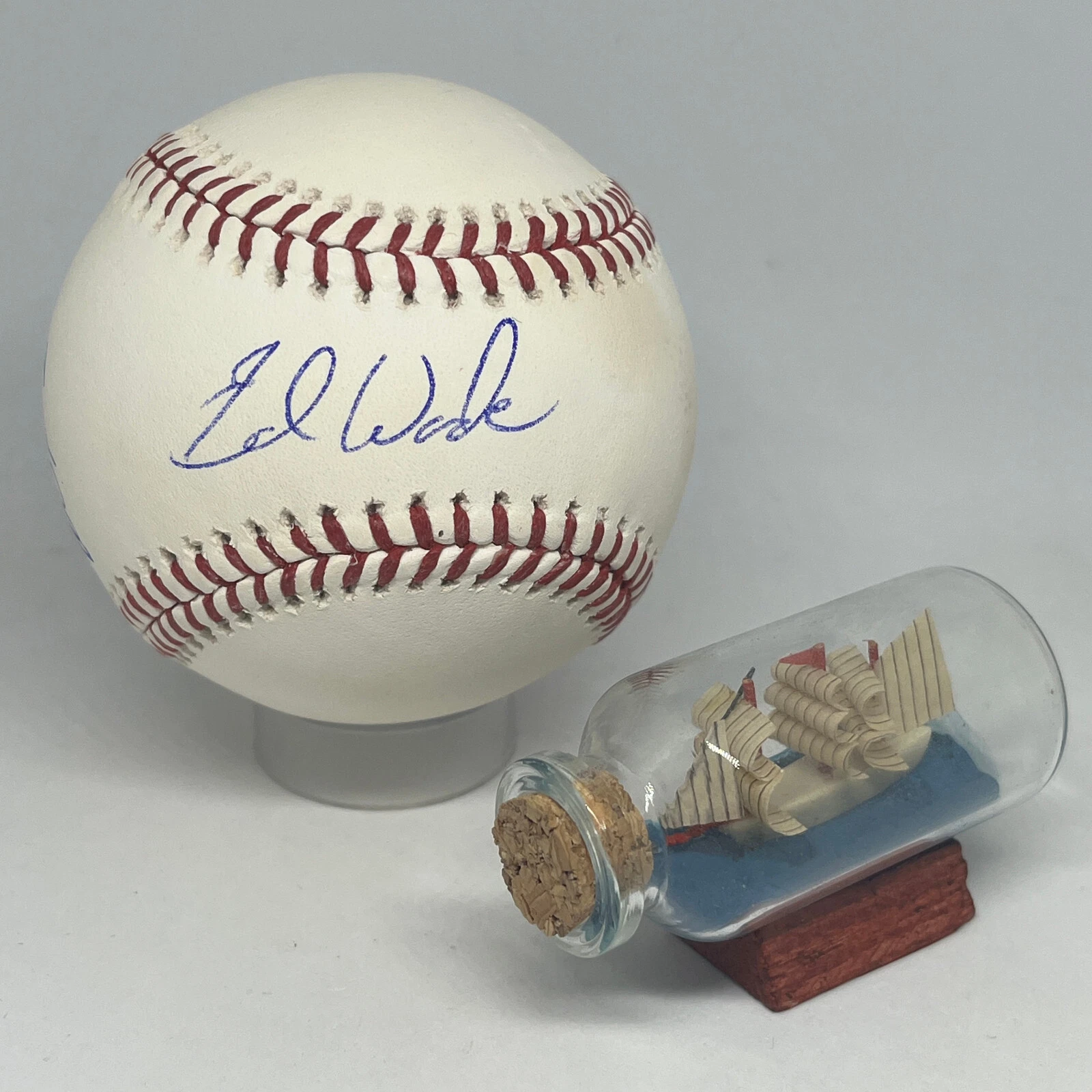 Ed Wade signed Rawlings Phillies Wall of Fame Logo Baseball JSA COA WOF A3747