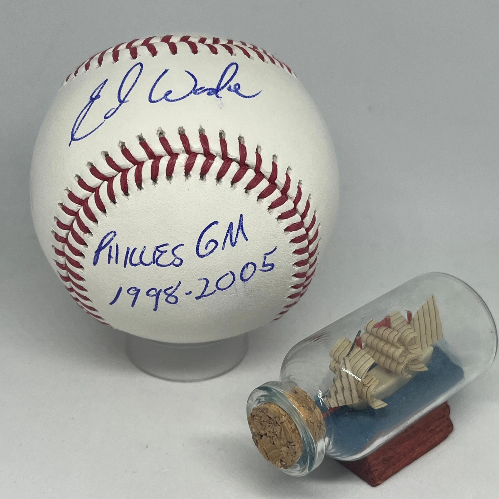Ed Wade signed Rawlings OML Baseball JSA COA Astros Phillies WOF GM Auto A3751