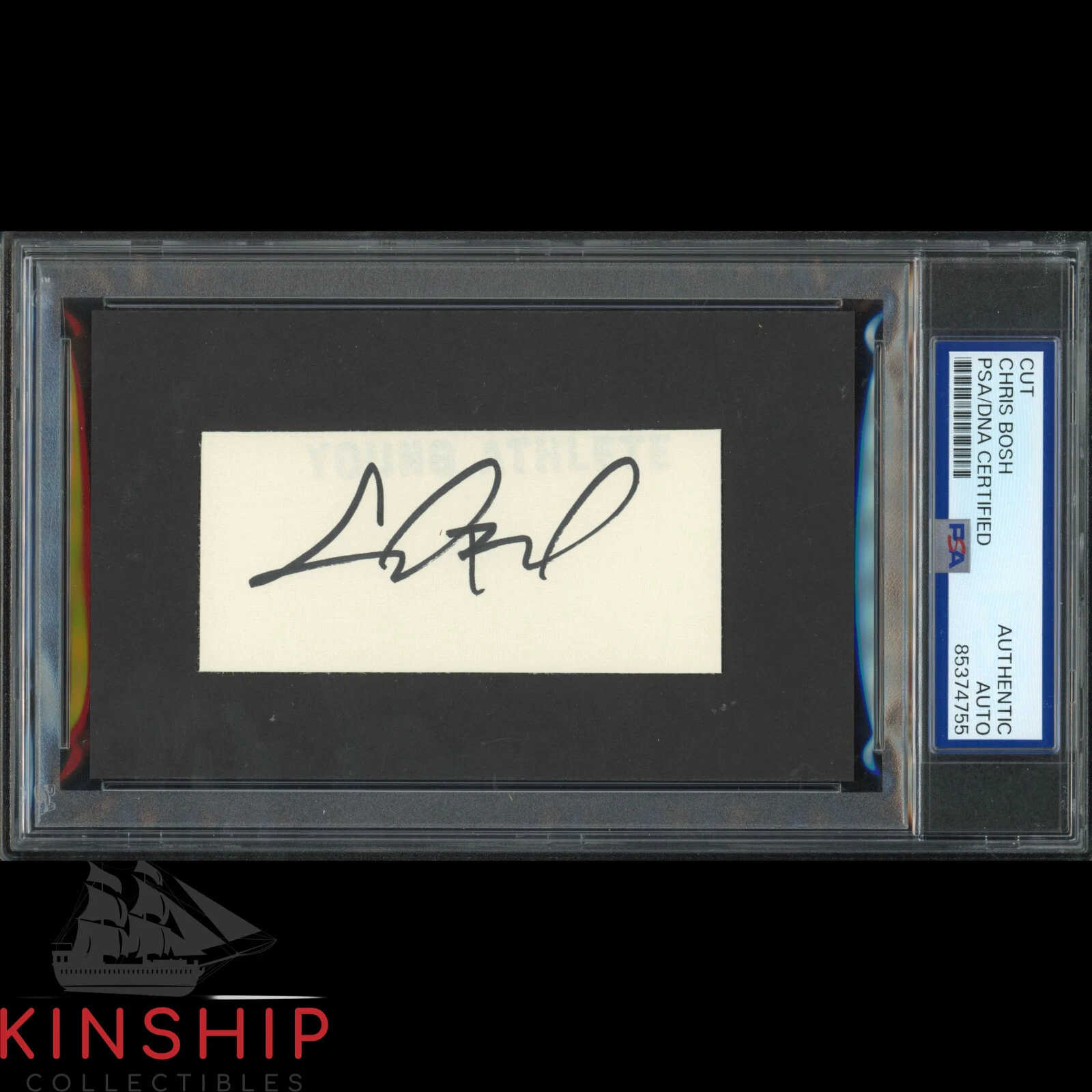 Chris Bosh signed cut PSA DNA Slabbed Basketball HOF Raptors Heat Auto C4183