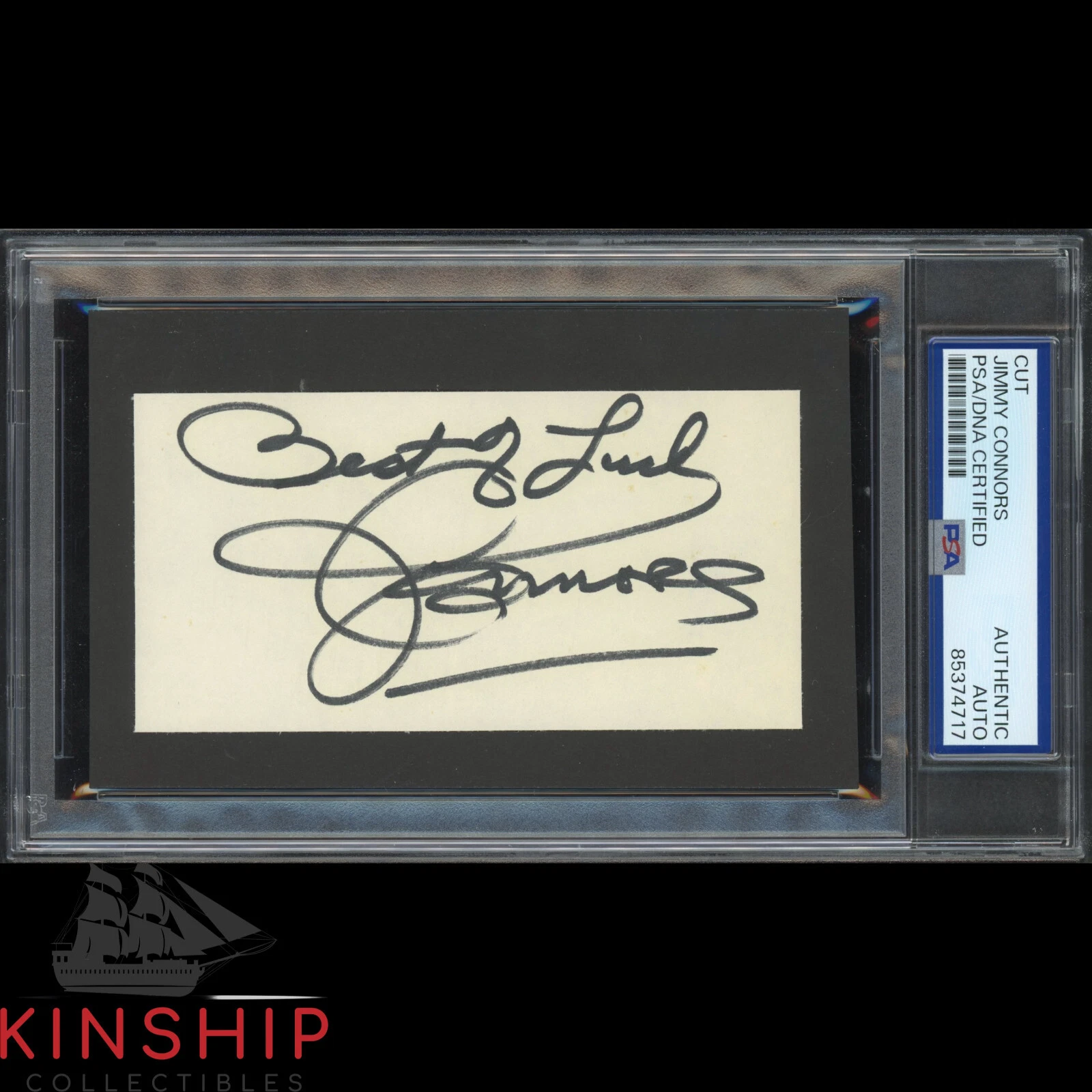 Jimmy Connors signed Inscribed Cut PSA DNA Slabbed Tennis Auto C4167