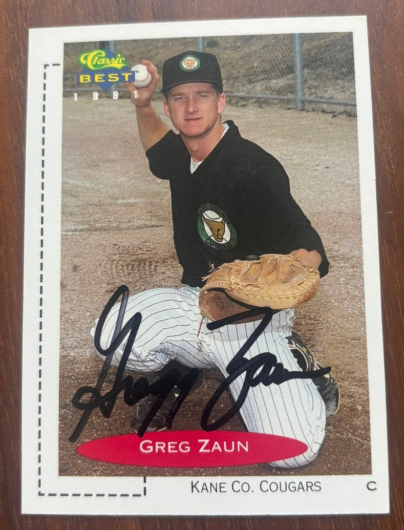 1991 Classic Best Minor League Greg Zaun signed autographed Baseball Card #209