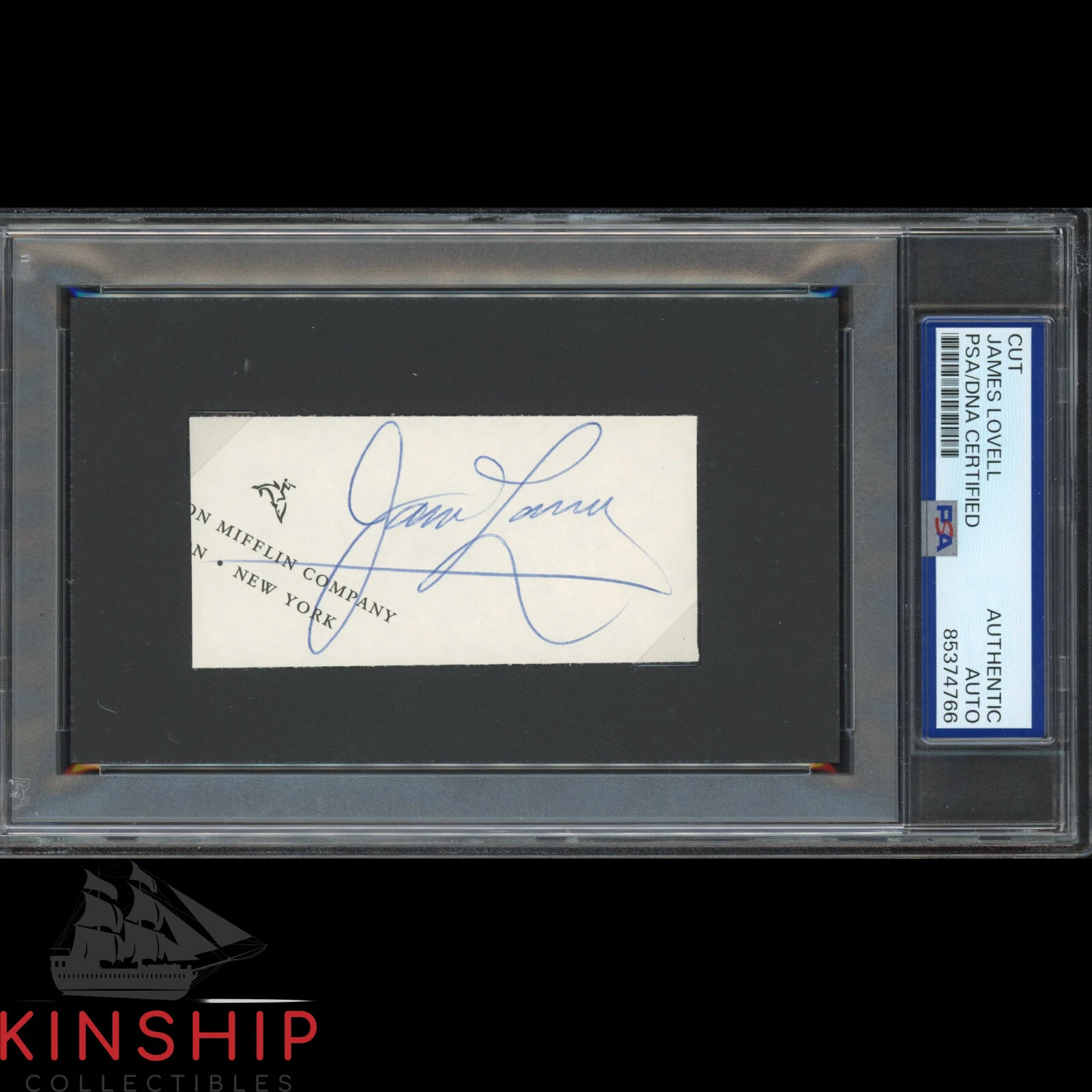 James Jim Lovell signed Cut PSA DNA Slabbed Astronaut Apollo 8 Moon Auto C4279