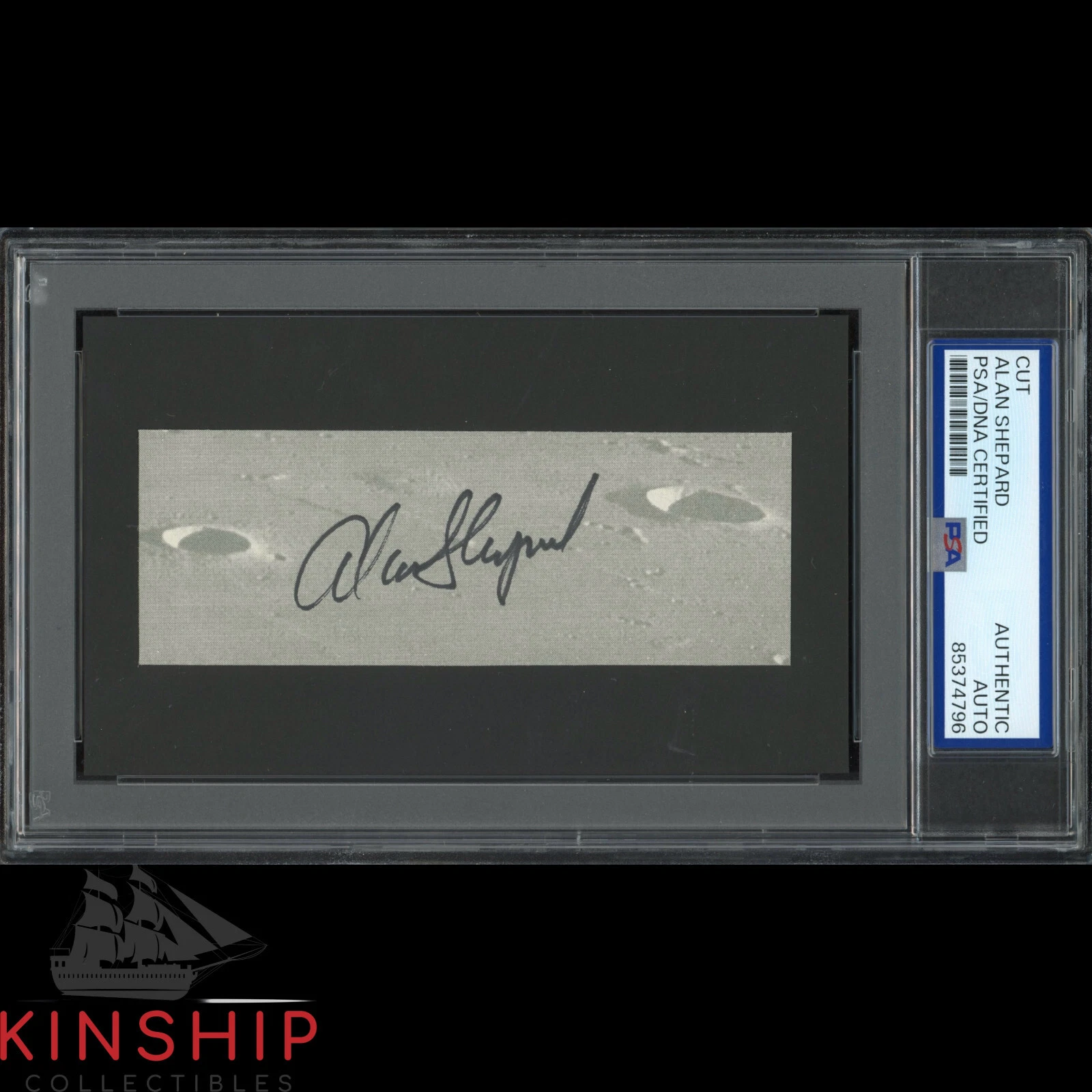 Alan Shepard signed Cut PSA DNA Slabbed Moonwalker Space Auto C4295