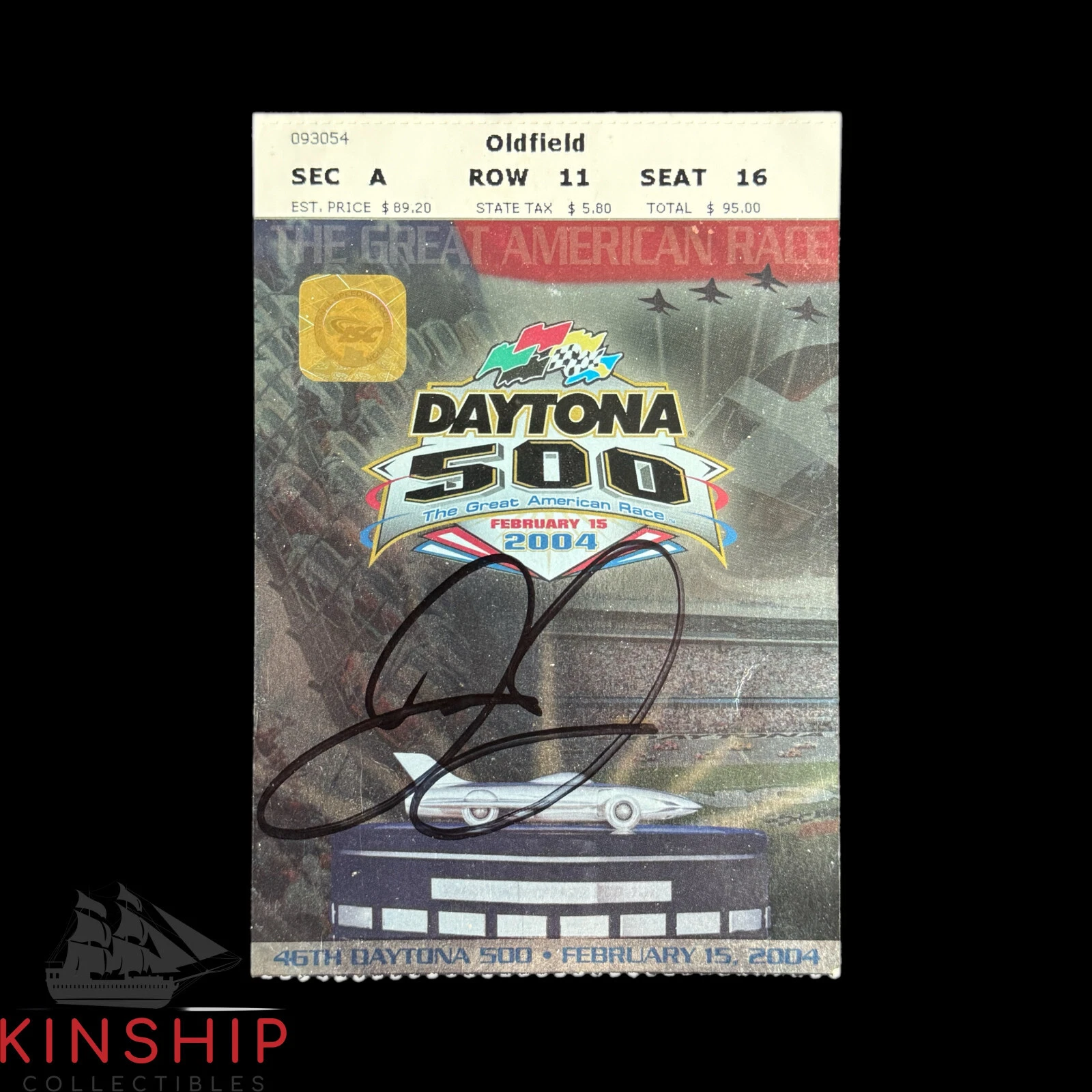 Dale Earnhardt Jr signed 2004 Daytona 500 Ticket JSA COA Nascar Auto Z2213