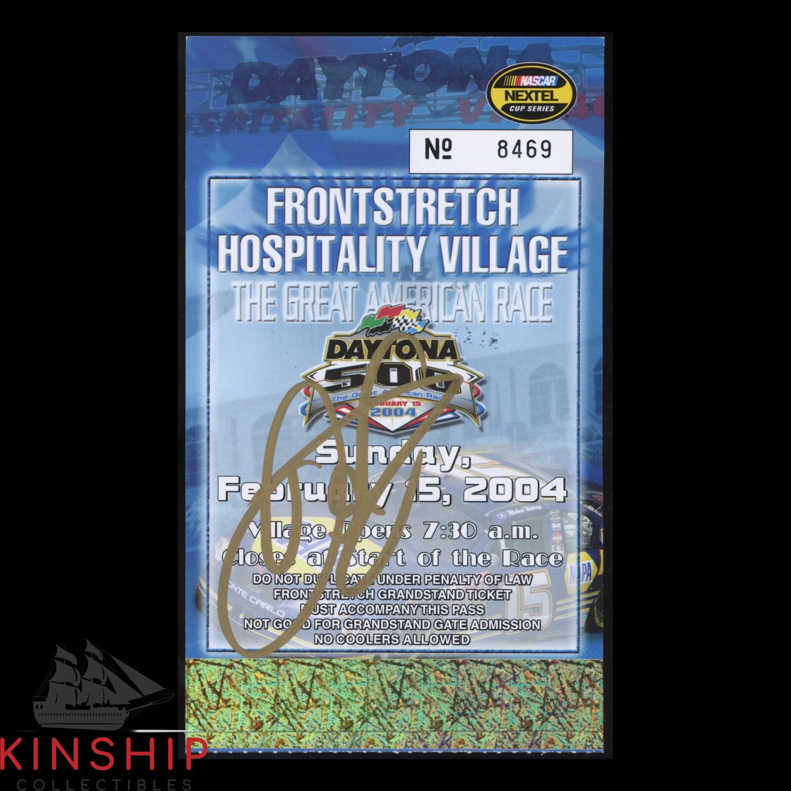 Dale Earnhardt Jr signed 2004 Daytona 500 Ticket JSA COA Nascar Auto Z2207