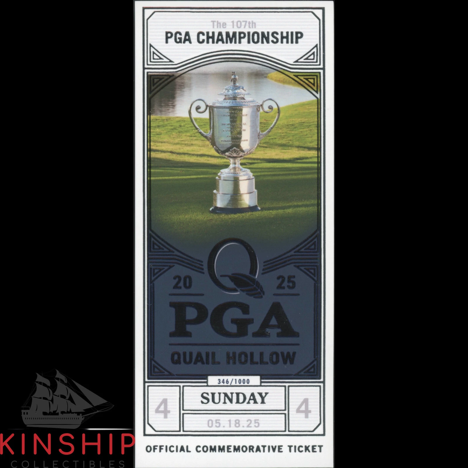 2025 PGA Championship Commemorative Sunday Ticket Quail Hollow Scheffler UQTY