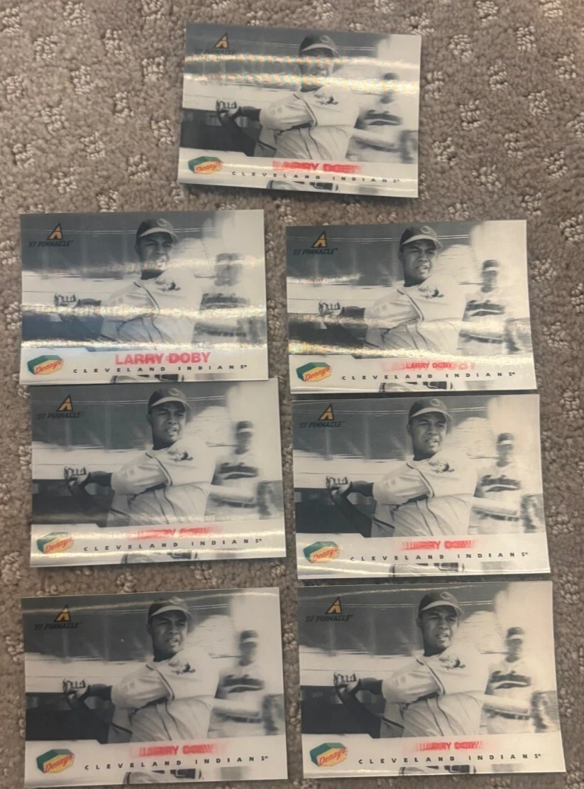 1997 Pinnacle Baseball Larry Doby Cleveland Indians Fan Fest Lenticular Lot (7)