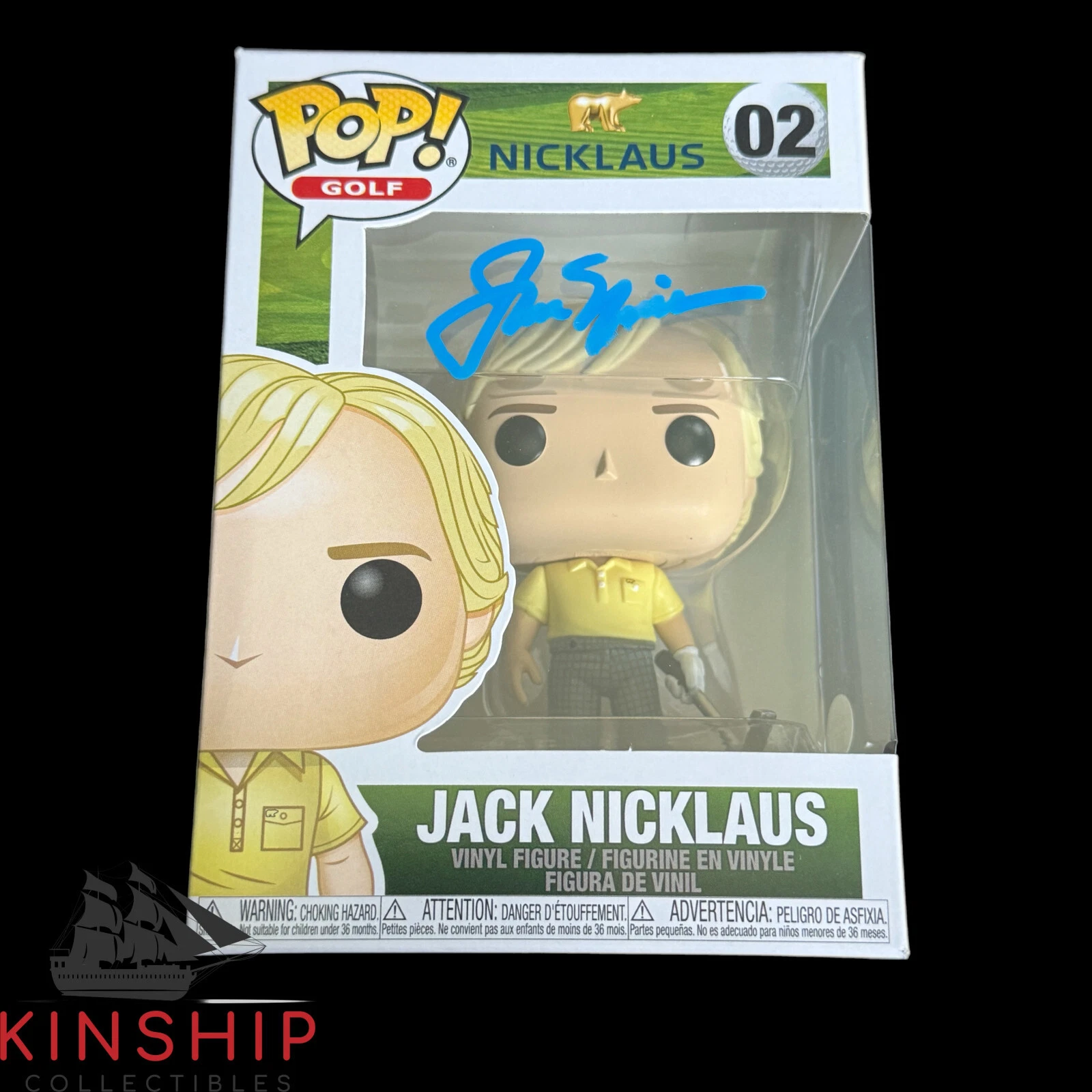 Jack Nicklaus signed Funko Pop JSA COA #02 Rare Golf Masters Auto Z2249
