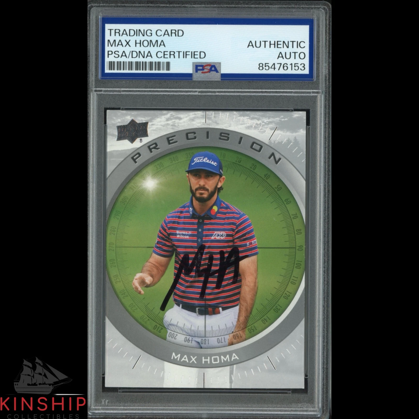 Max Homa signed 2024 Upper Deck Precision Trading Card PSA DNA Slab Golf C4369