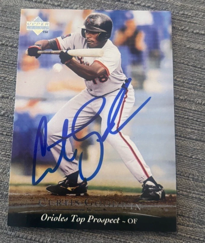 1995 Upper Deck Minor League- Curtis Goodwin #58 signed autographed card Orioles