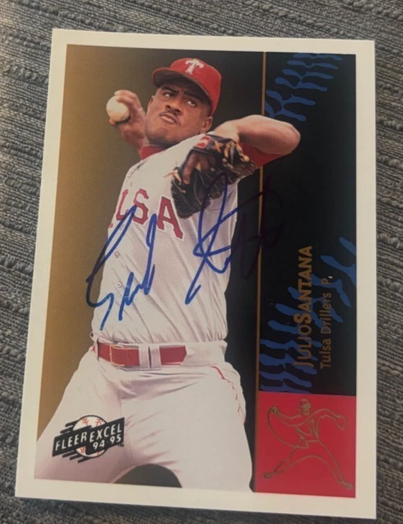 1994-1995 Fleer Excel Julio Santana Tulsa Drillers #132 signed autographed card
