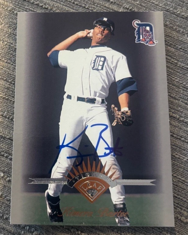 Kimera Bartee signed autographed 1997 Leaf #29 Detroit Tigers Baseball Card