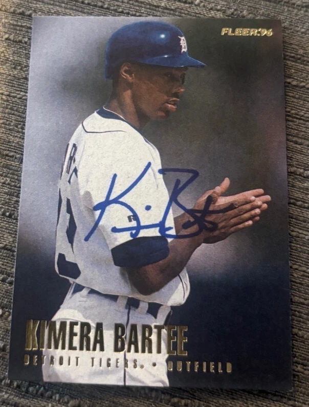 1996 Fleer Update U33 Kimera Bartee Tigers SIGNED Auto Autographed Card