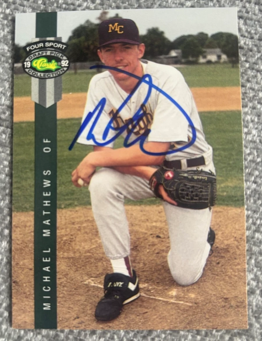 1992 Classic Four Sport Draft Pick  Michael Matthews signed autographed card