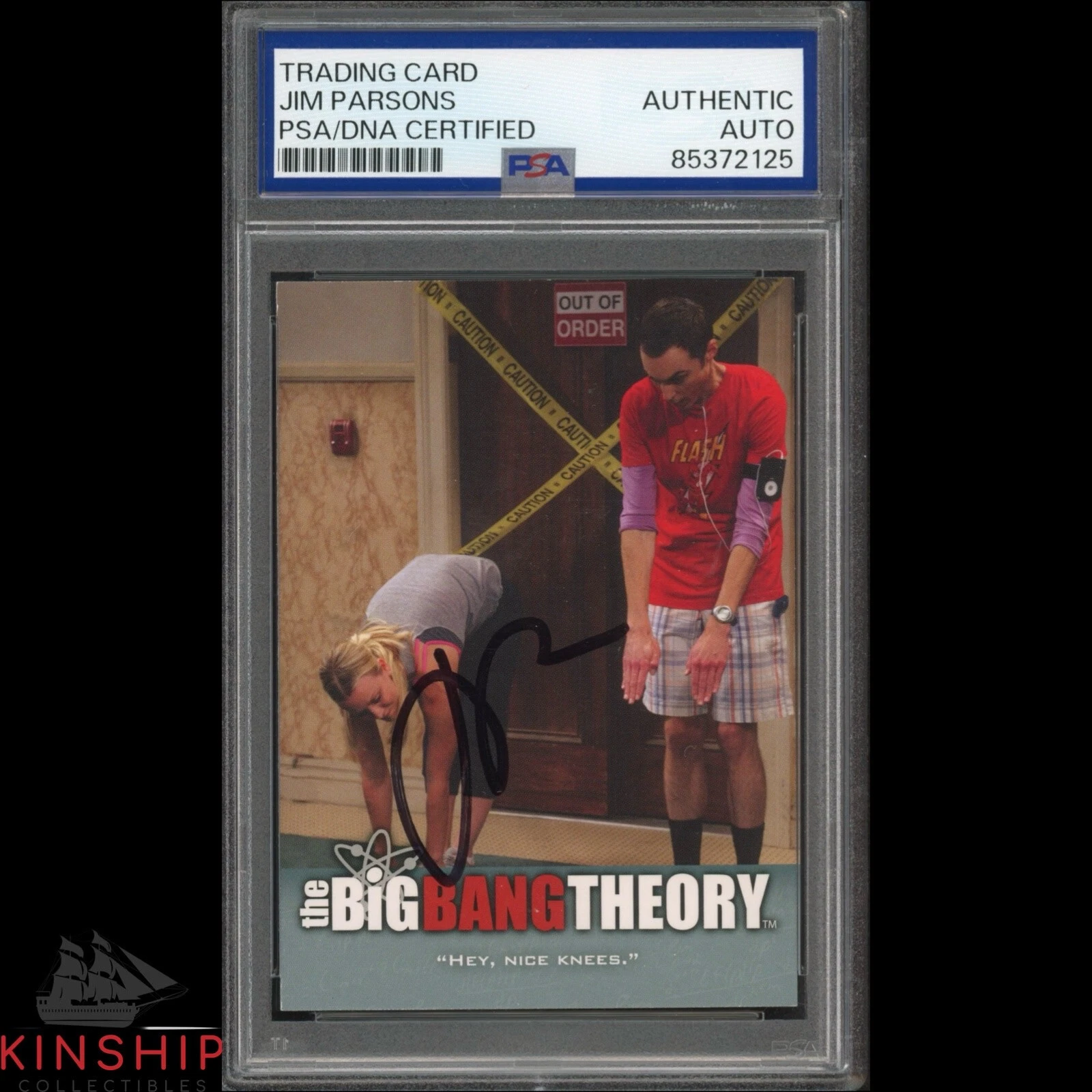 Jim Parsons signed Big Bang Theory Trading Card PSA DNA Slabbed Auto C4357