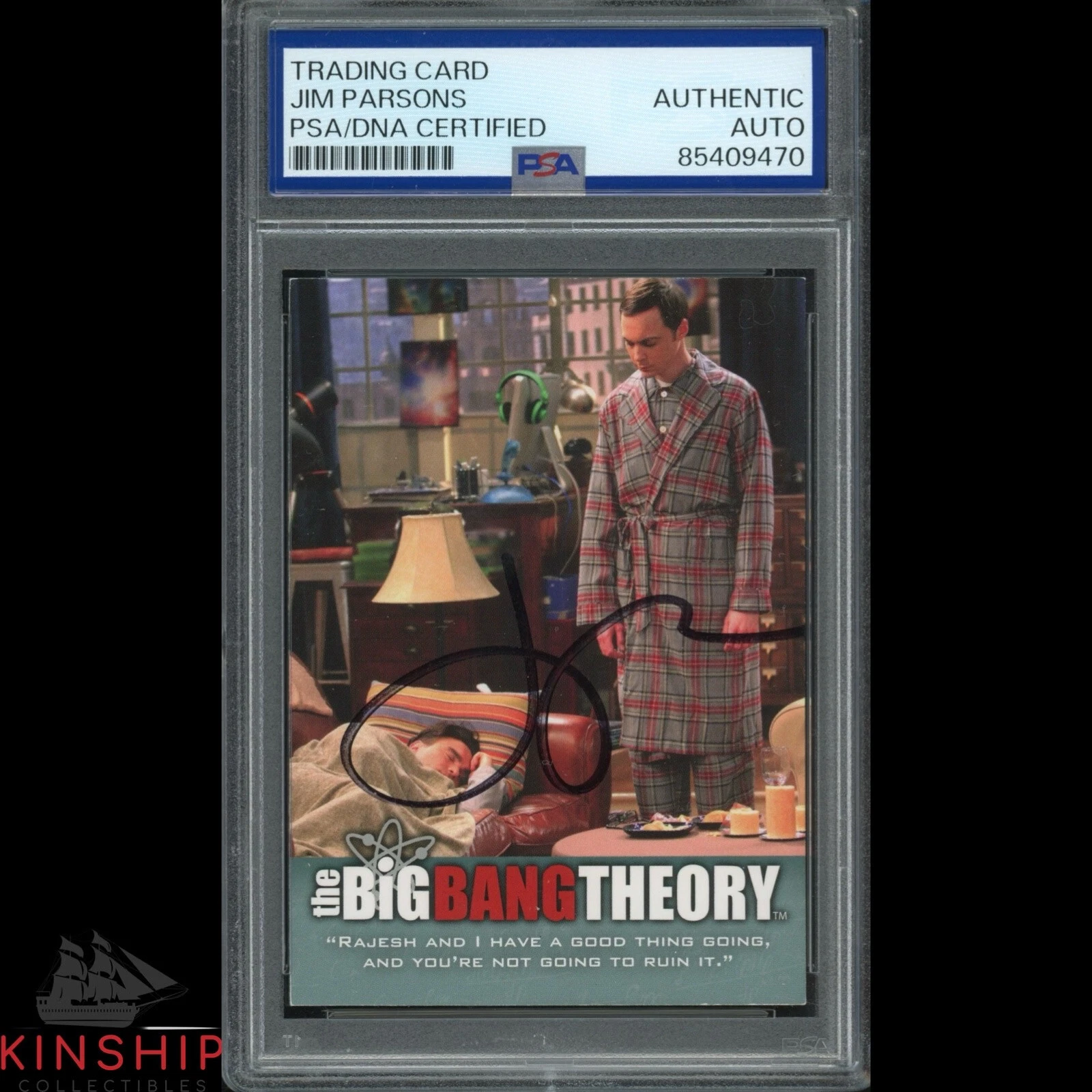 Jim Parsons signed Big Bang Theory Trading Card PSA DNA Slabbed Auto C4362