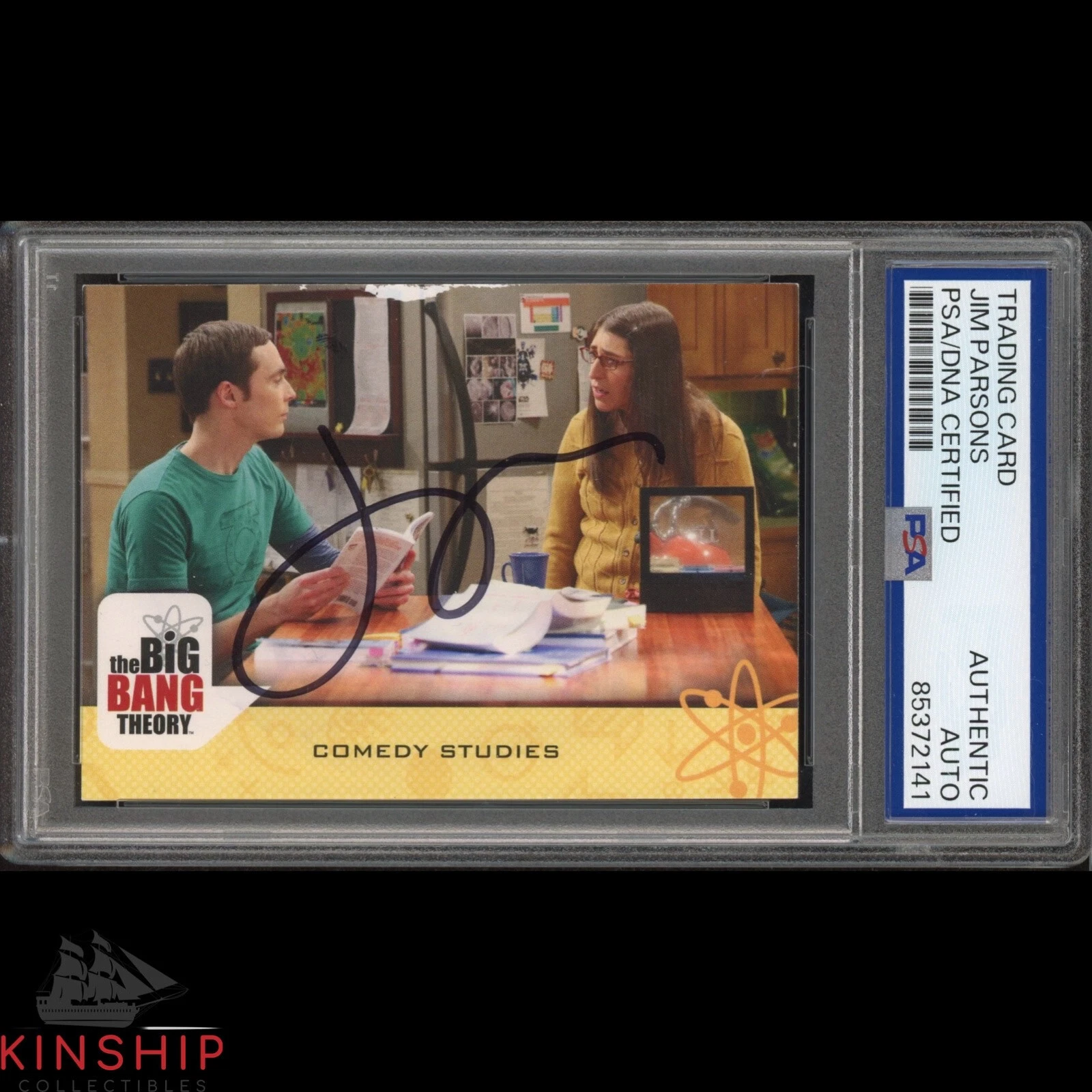 Jim Parsons signed Big Bang Theory Trading Card PSA DNA Slabbed Auto C4358