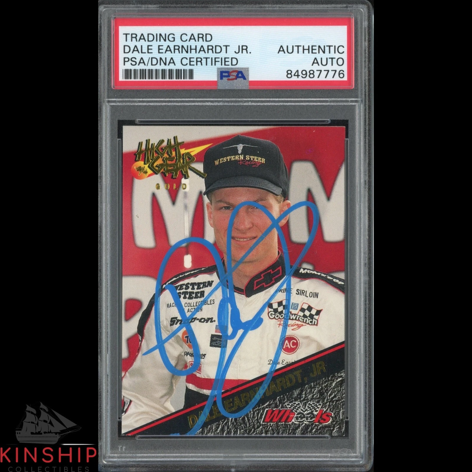 Dale Earnhardt Jr signed 1994 Wheels High Gear Rookie Card PSA DNA NASCAR C4341
