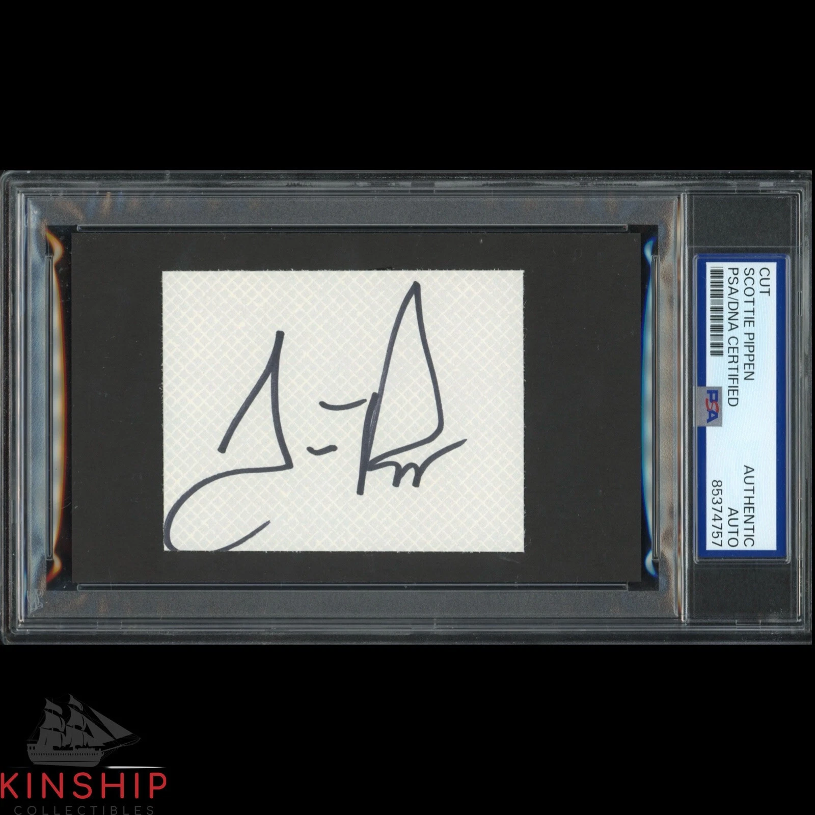 Scottie Pippen signed Cut PSA DNA Slabbed Chicacgo Bulls Basketball Auto C4543