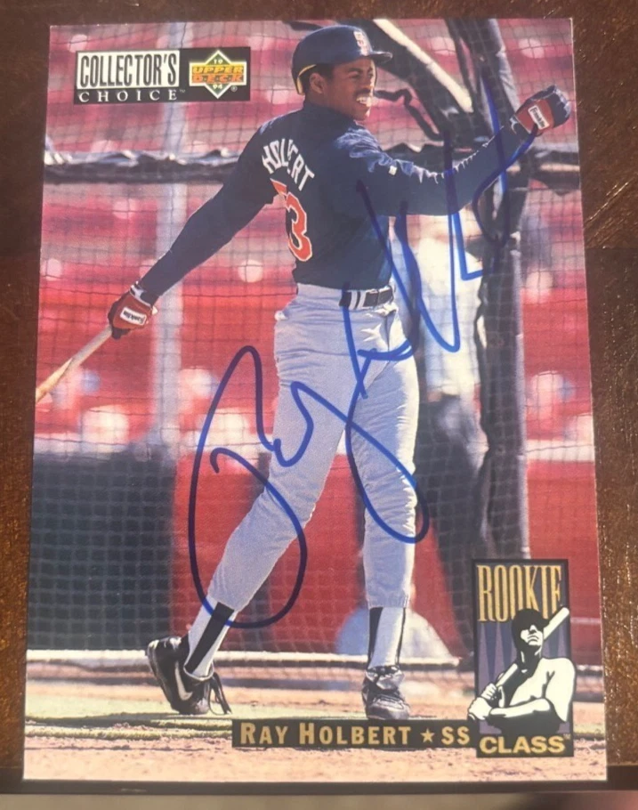 1997 Upper Deck Collectors Choice  Ray Holbert signed autographed card Padres