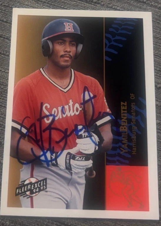 Expos Yamil Benitez Signed Autographed 1994-95 Fleer Excel Card