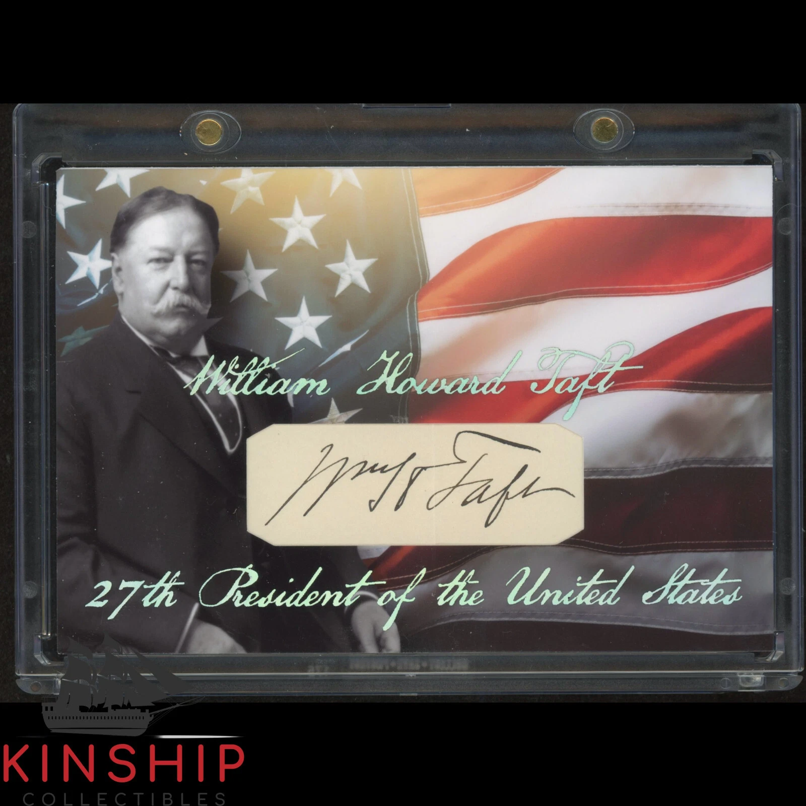 President William Taft signed Cut Custom Card JSA LOA Auto Grade 10 Z2265