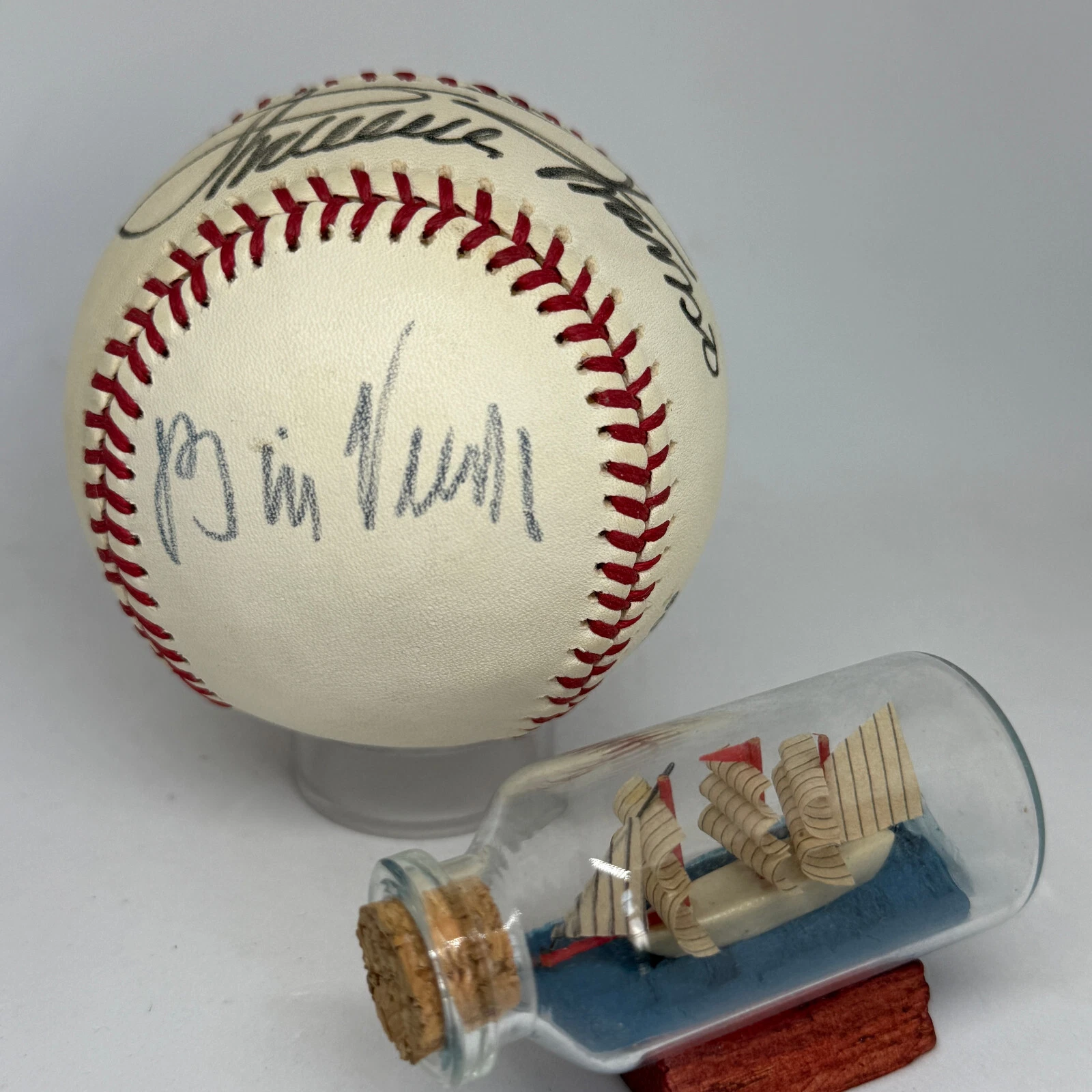 Bill Veeck & Minnie Minoso signed Rawlings Baseball JSA LOA Rare HOF Auto A3786