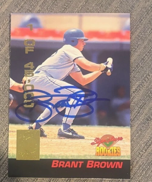 1994 Signature Rookies Brant Brown signed autographed card #2 Chicago Cubs