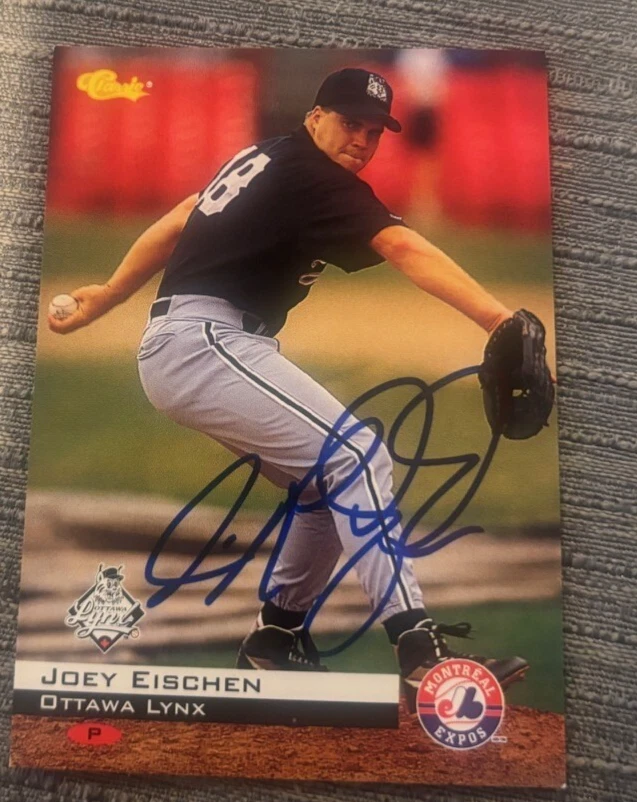 1994 Classic #96 Joey Eischen signed autographed card Ottawa Lynx Montreal Expos