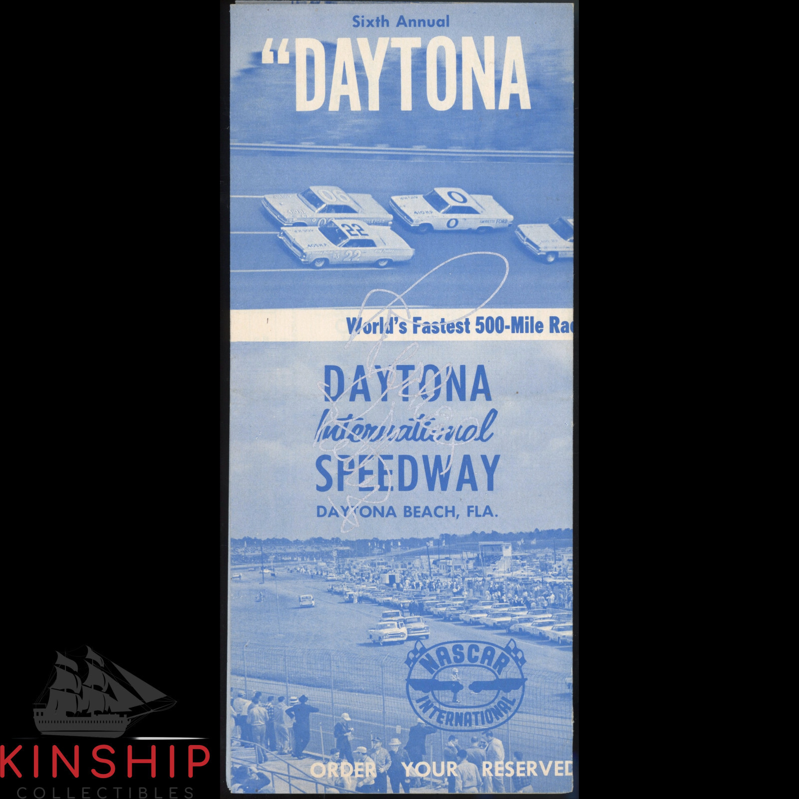 Richard Petty signed 1964 Daytona 500 Pamphlet JSA COA NASCAR Auto Rare Z2233