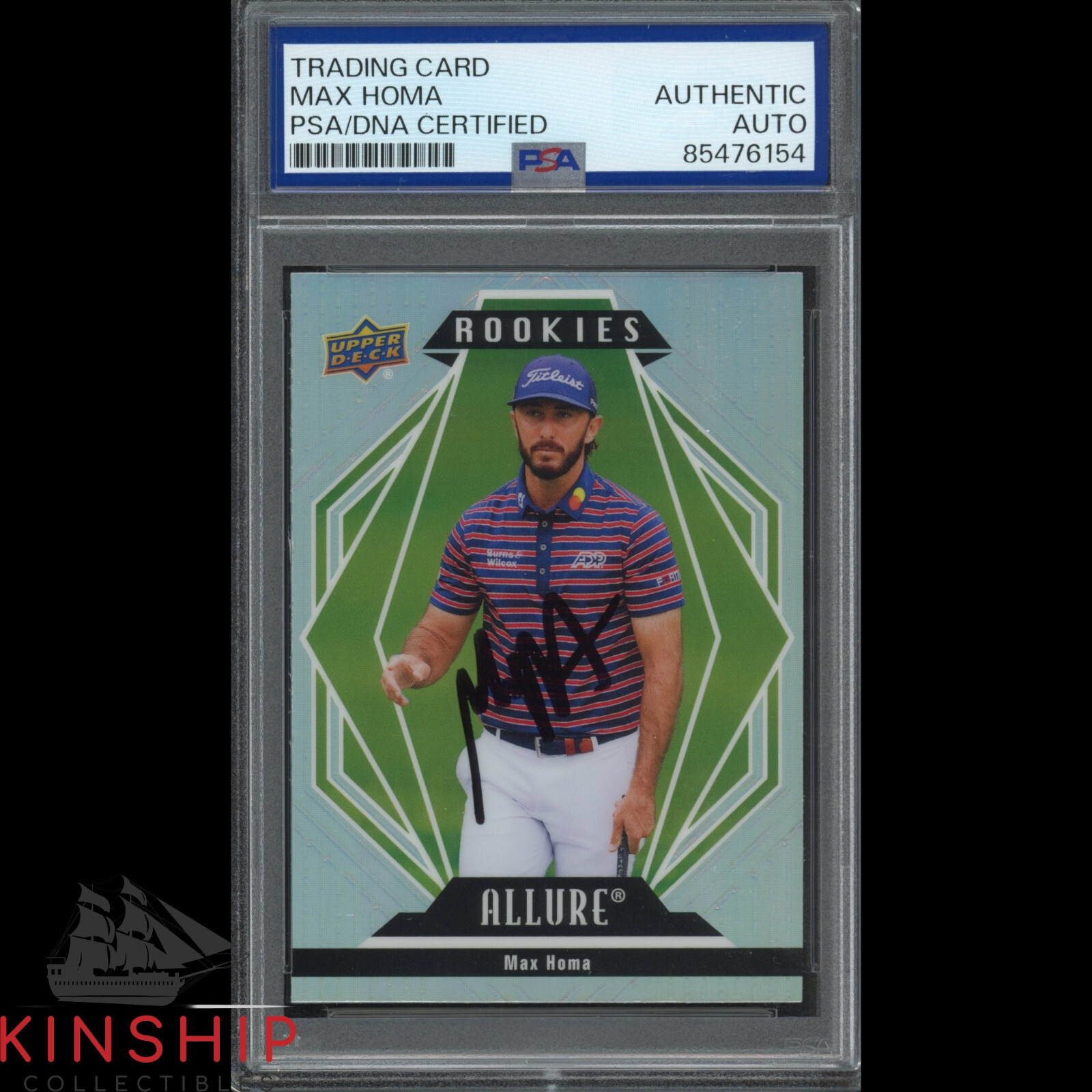 Max Homa signed 2024 Upper Deck Allure Trading Card PSA DNA Slab Golf C4368
