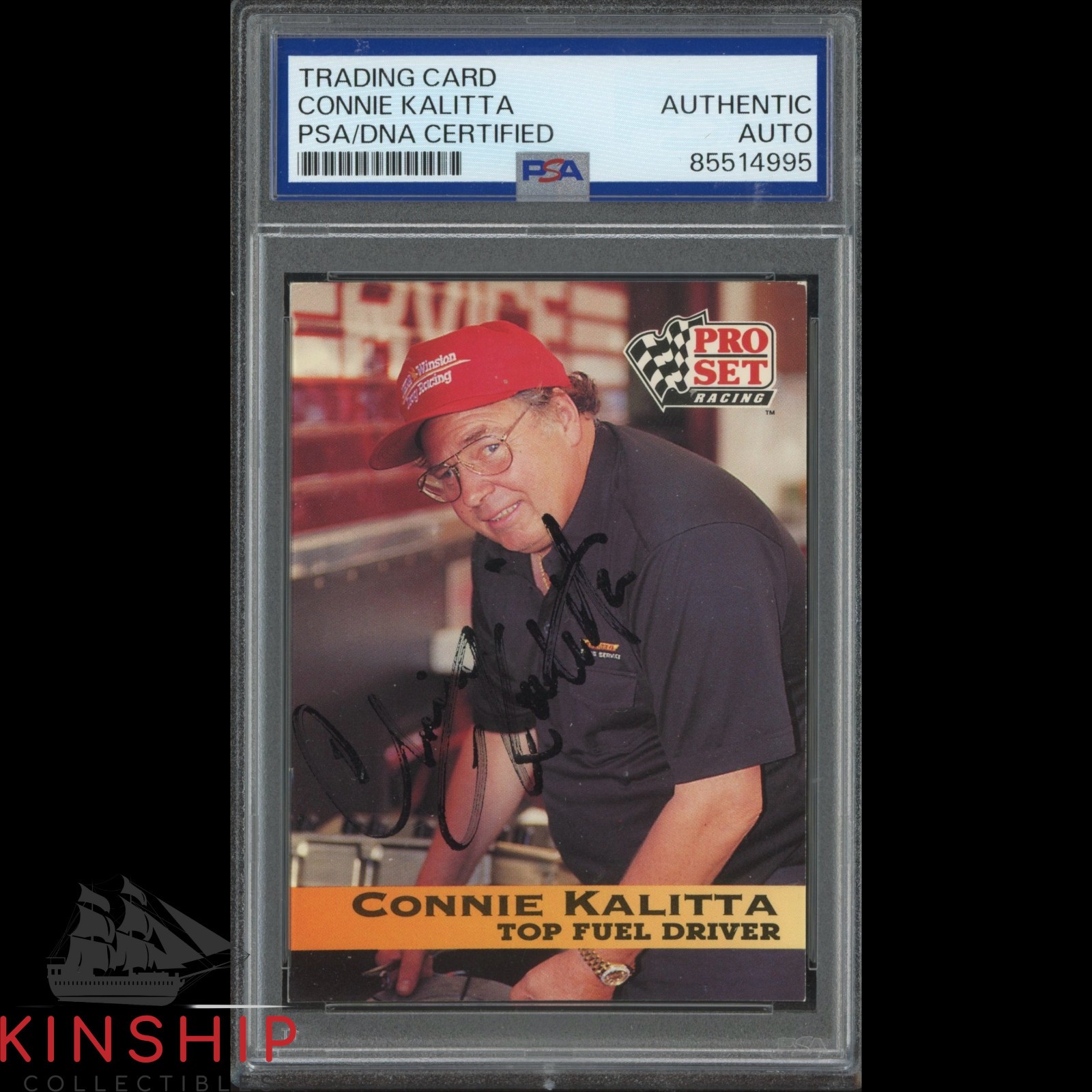 Connie Kalitta signed 1992 Pro Set Racing Card PSA DNA Slabbed Auto C4647