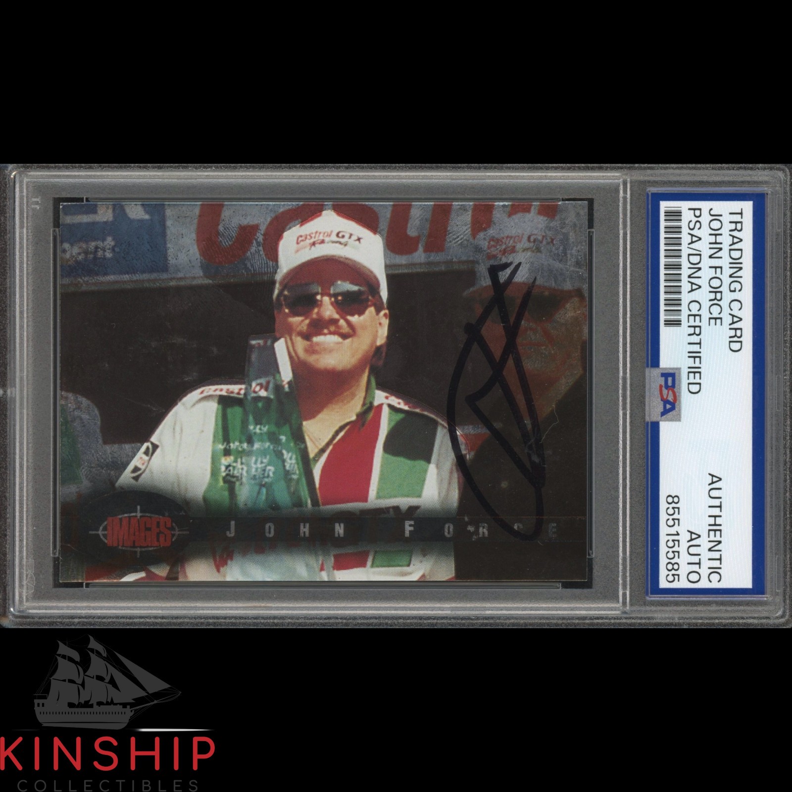 John Force signed 1995 Classic Card PSA DNA Slab NHRA Racing Auto C4608