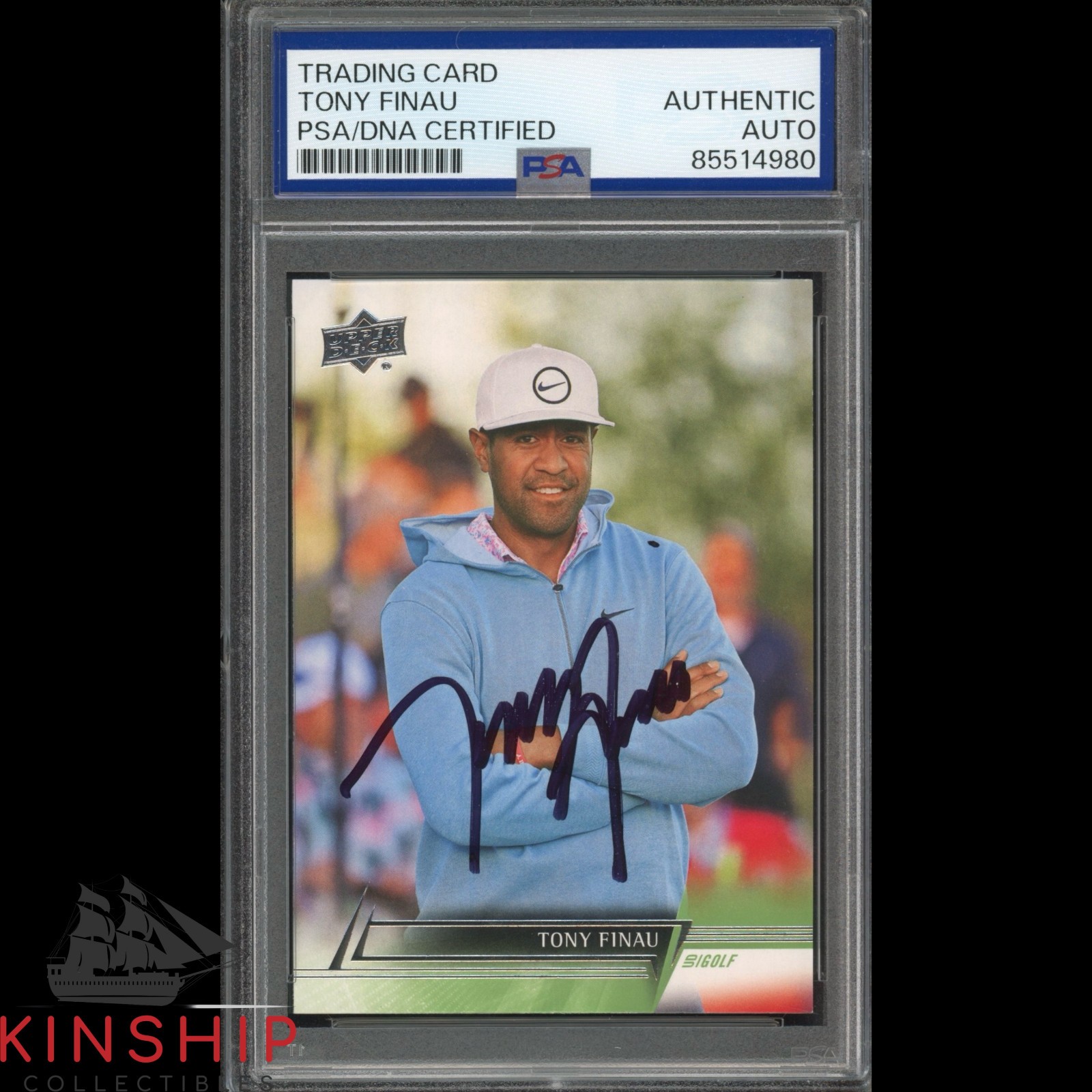 Tony Finau signed 2024 Upper Deck Trading Card PSA DNA Slab Masters Golf C4625