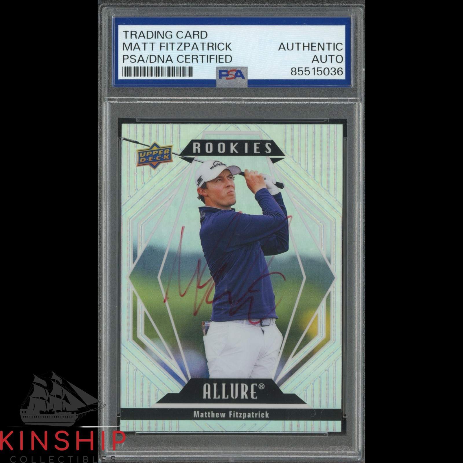 Matt Fitzpatrick signed 2024 Upper Deck Allure Card PSA DNA Slab Golf C4624