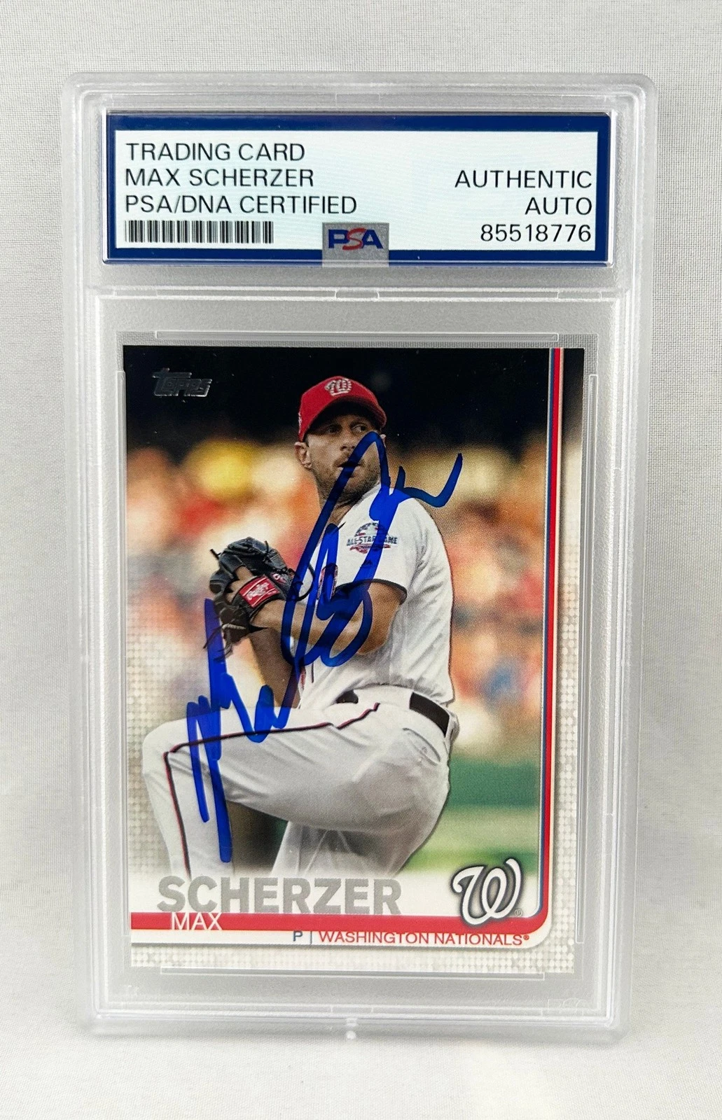 Max Scherzer Signed Card 2019 Topps #344 PSA/DNA COA