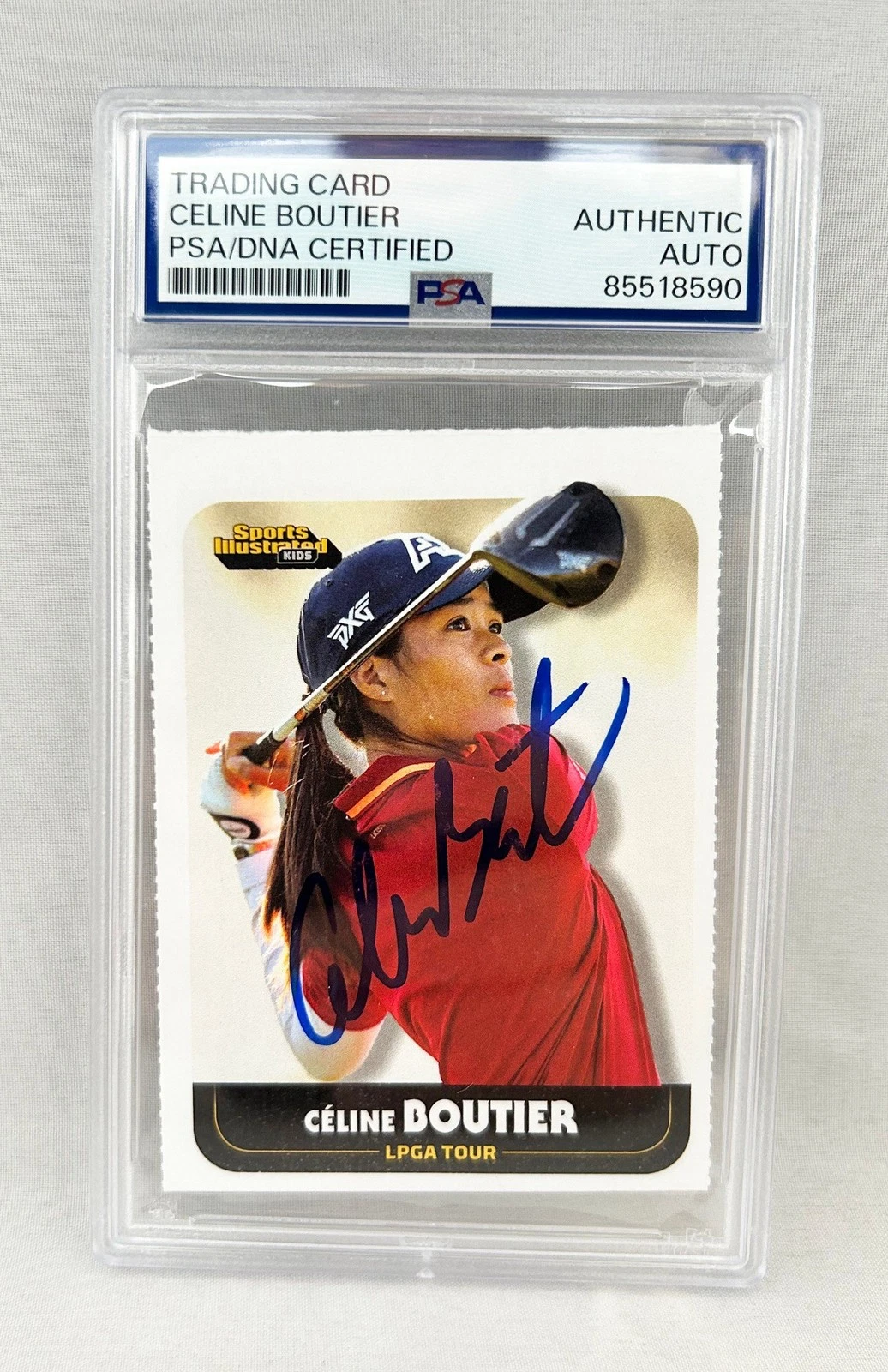 Celine Boutier Signed Rookie Card 2023 SI for Kids #1112 PSA/DNA 1 COA
