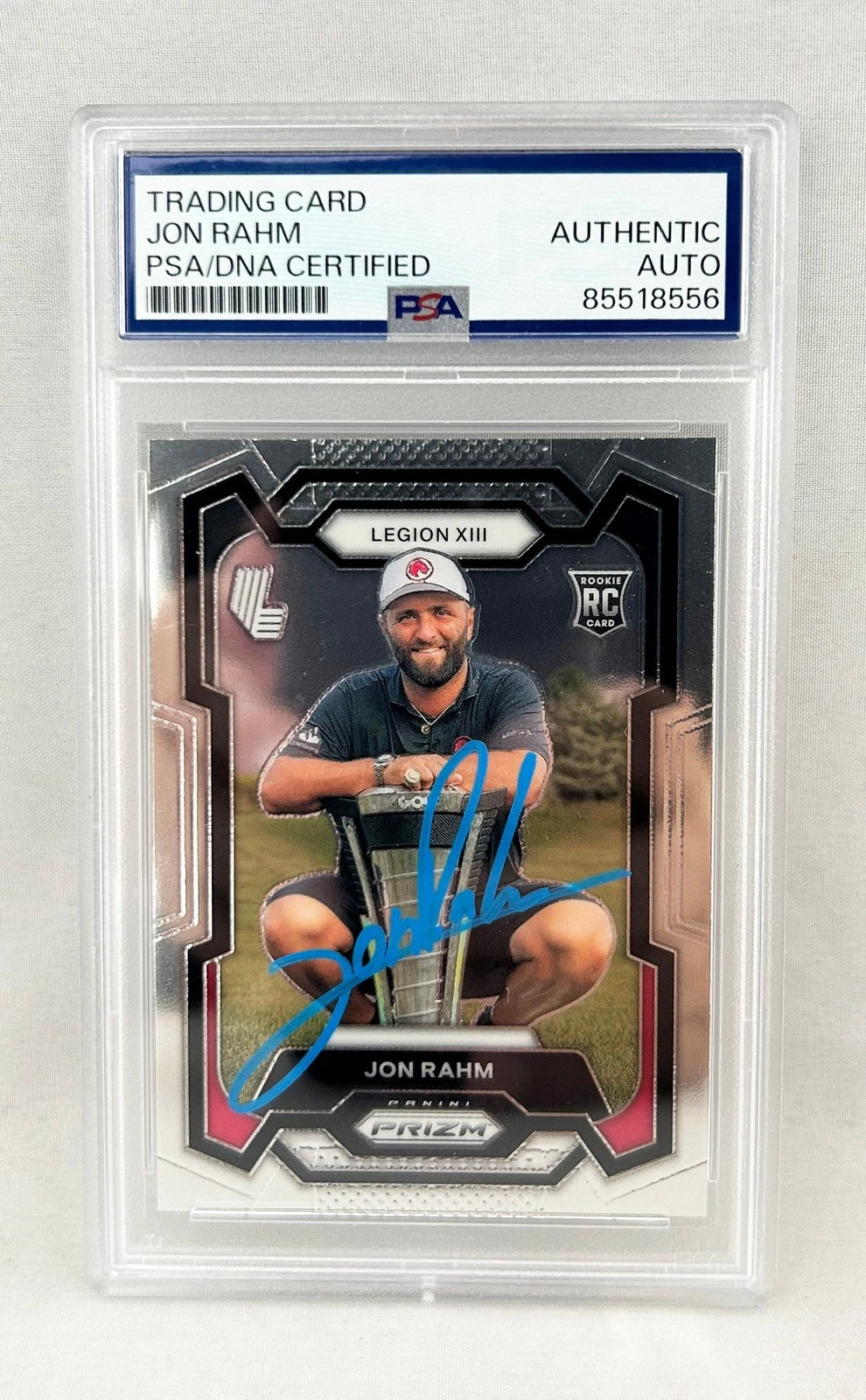 Jon Rahm Signed Rookie Card 2024 Panini Prizm #42 PSA/DNA COA