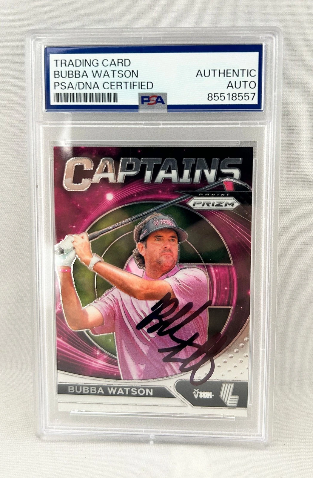 Bubba Watson Signed Card 2024 Panini Prizm #69 Captains PSA/DNA COA